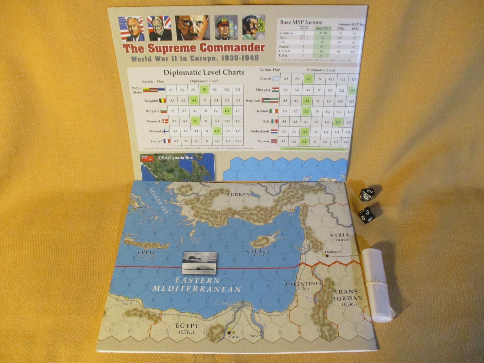 GMT The Supreme Commander Game with Version 2.0 Upgrade / Unpunched