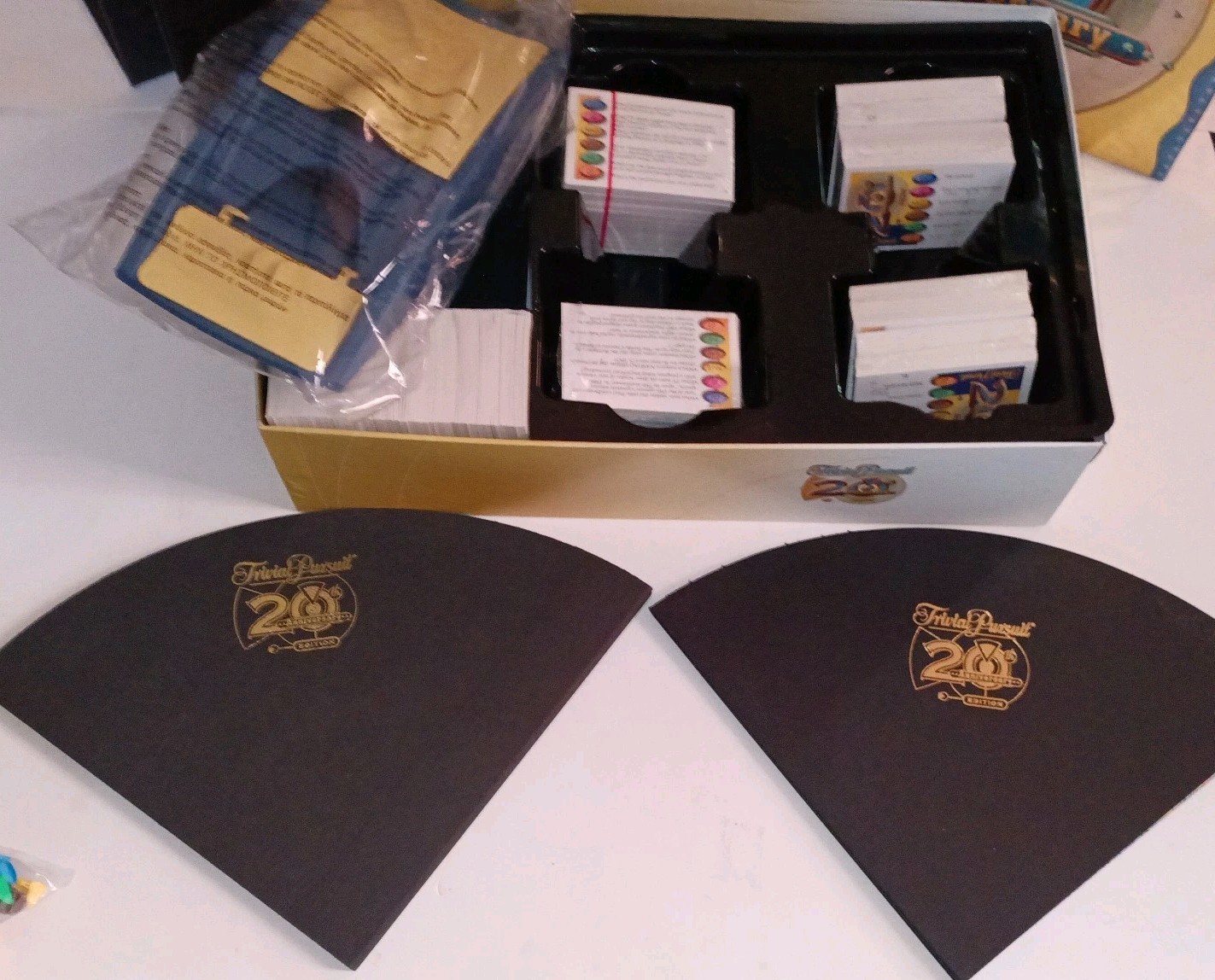 Trivial Pursuit 20th Anniversary Family Game + Extra Parts + Sealed Trivia Cards