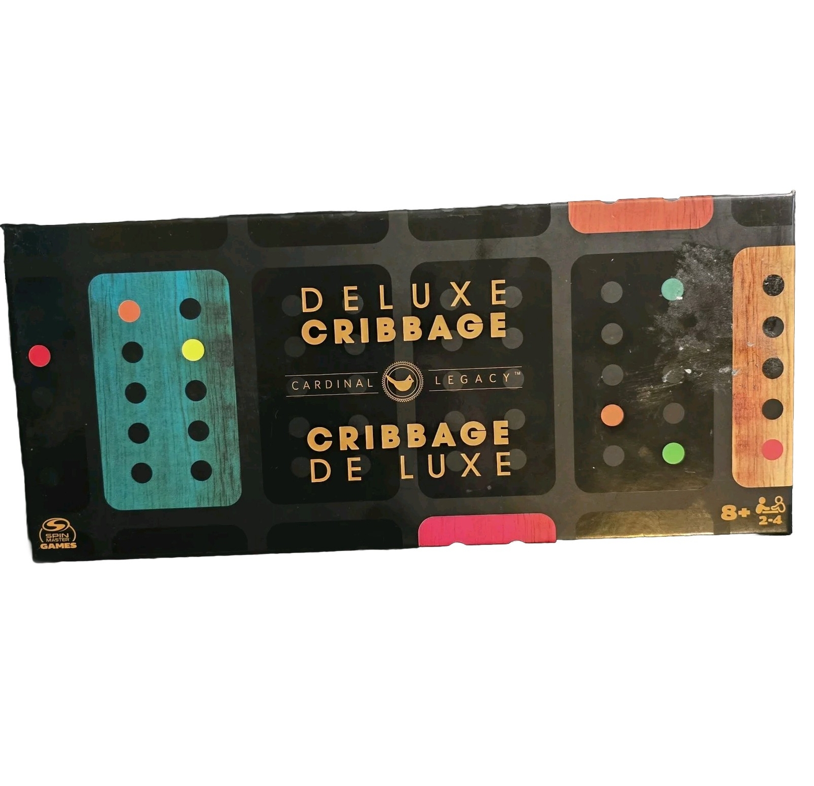 New Sealed Deluxe Cribbage Family Board Game Cardinal Legacy Wooden Case