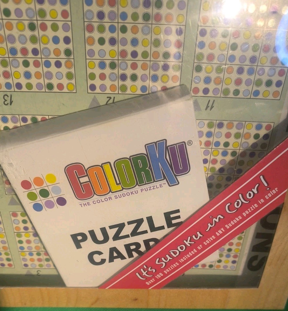 ColorKu Game The Color Sudoku Puzzle COMPLETE Solid Wood w/ Pieces SHIPS FREE