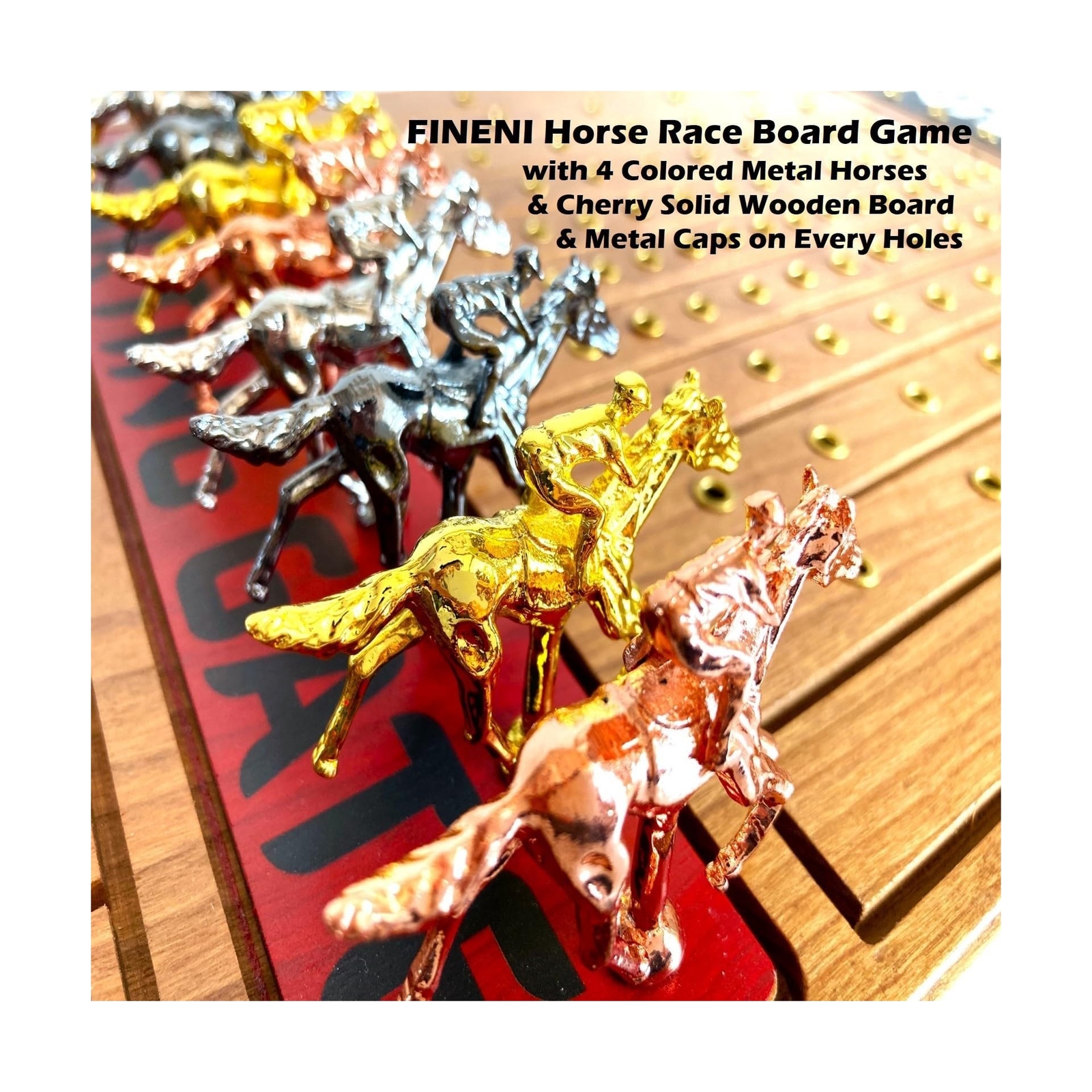 Horse Racing Game for Adults, Horse Race Board Game with 11 Luxurious Metal H…
