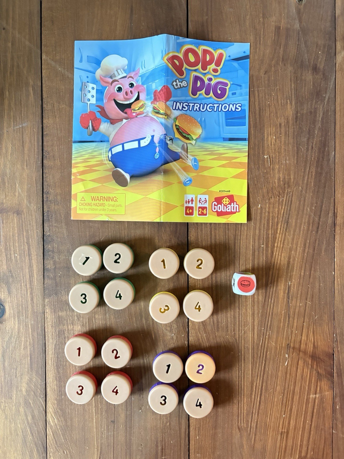 Pop The Pig Kids Game by Goliath 2-6 Players Pre-School Ages 4+ No Instructions