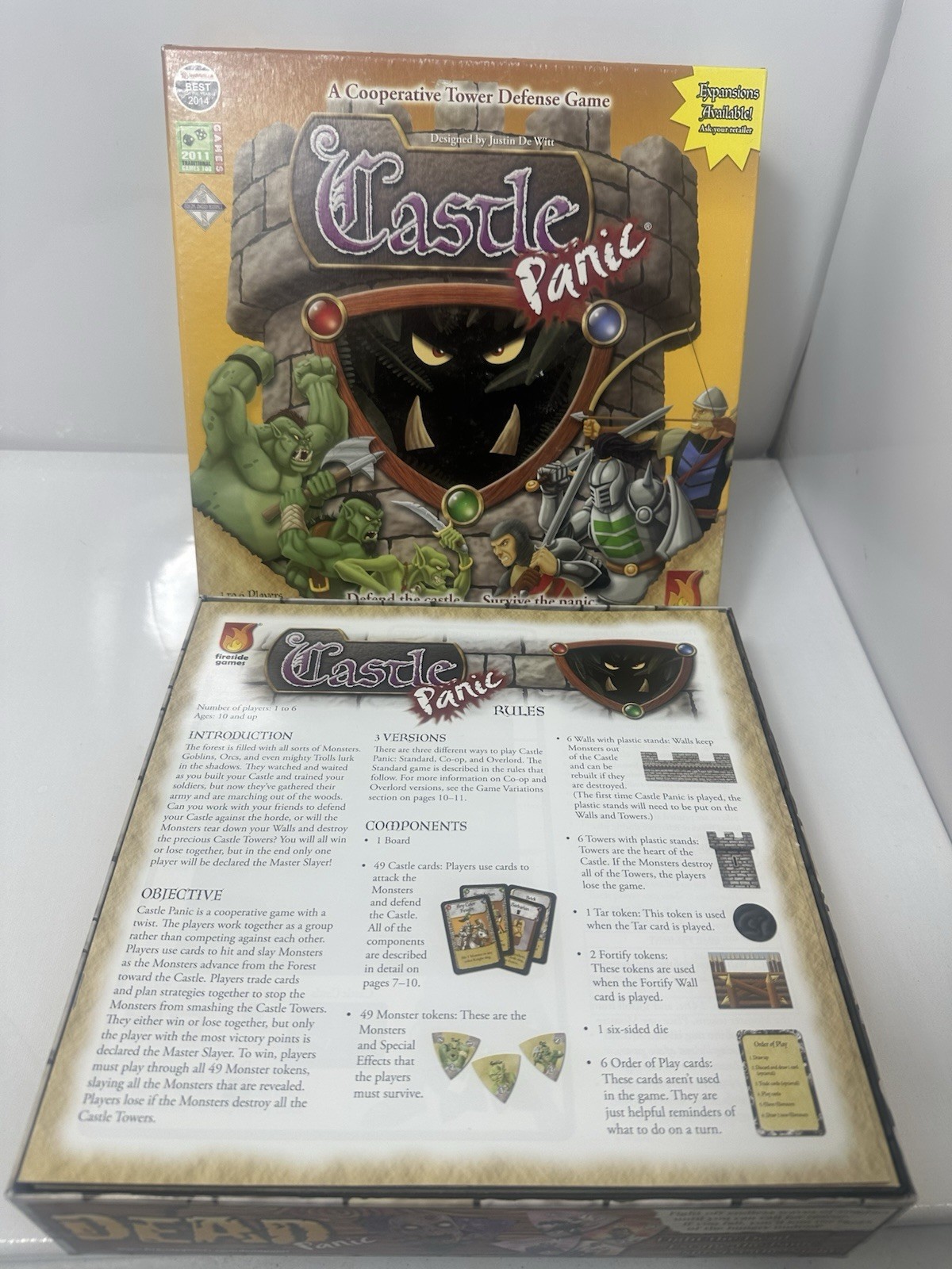Castle Panic Board Game Fireside Games 1st Ed 100% Complete EUC Tower Defense LN