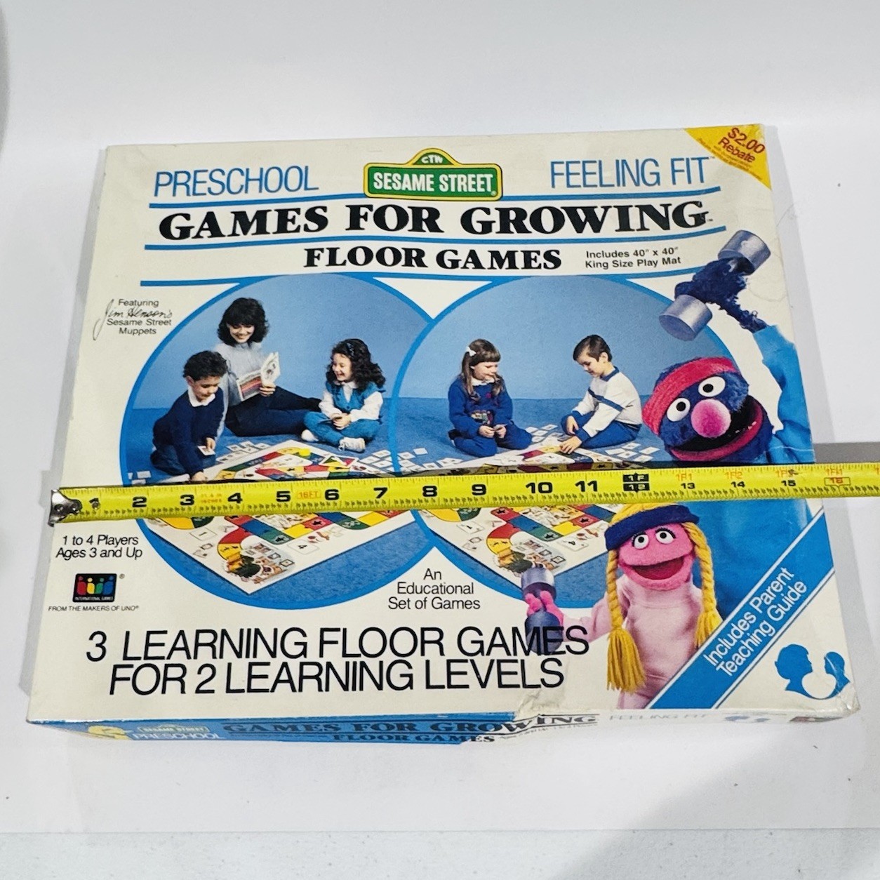 Vintage Sesame Street Games For Growing Feeling Fit Floor Games Complete EUC