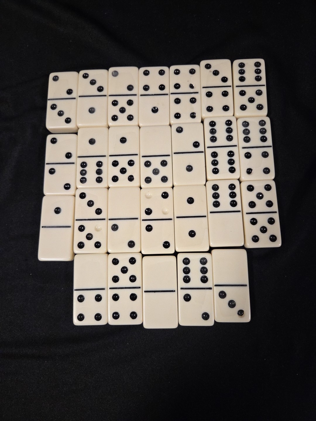 Dominoes 26 Piece Double-Six Ivory Domino Tiles Set Classic Numbers Incomplete