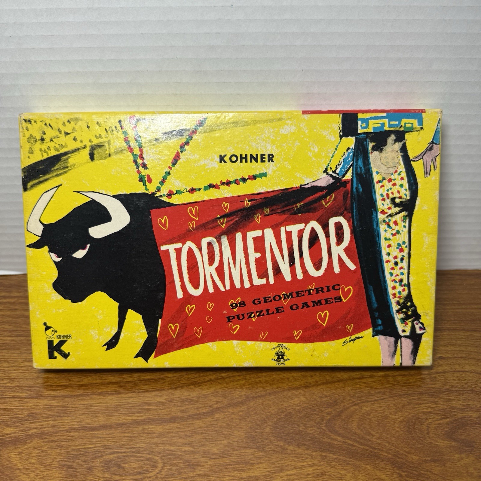 Vintage Antique 1961 Tryne Board Games Tormentor Puzzle No Manual