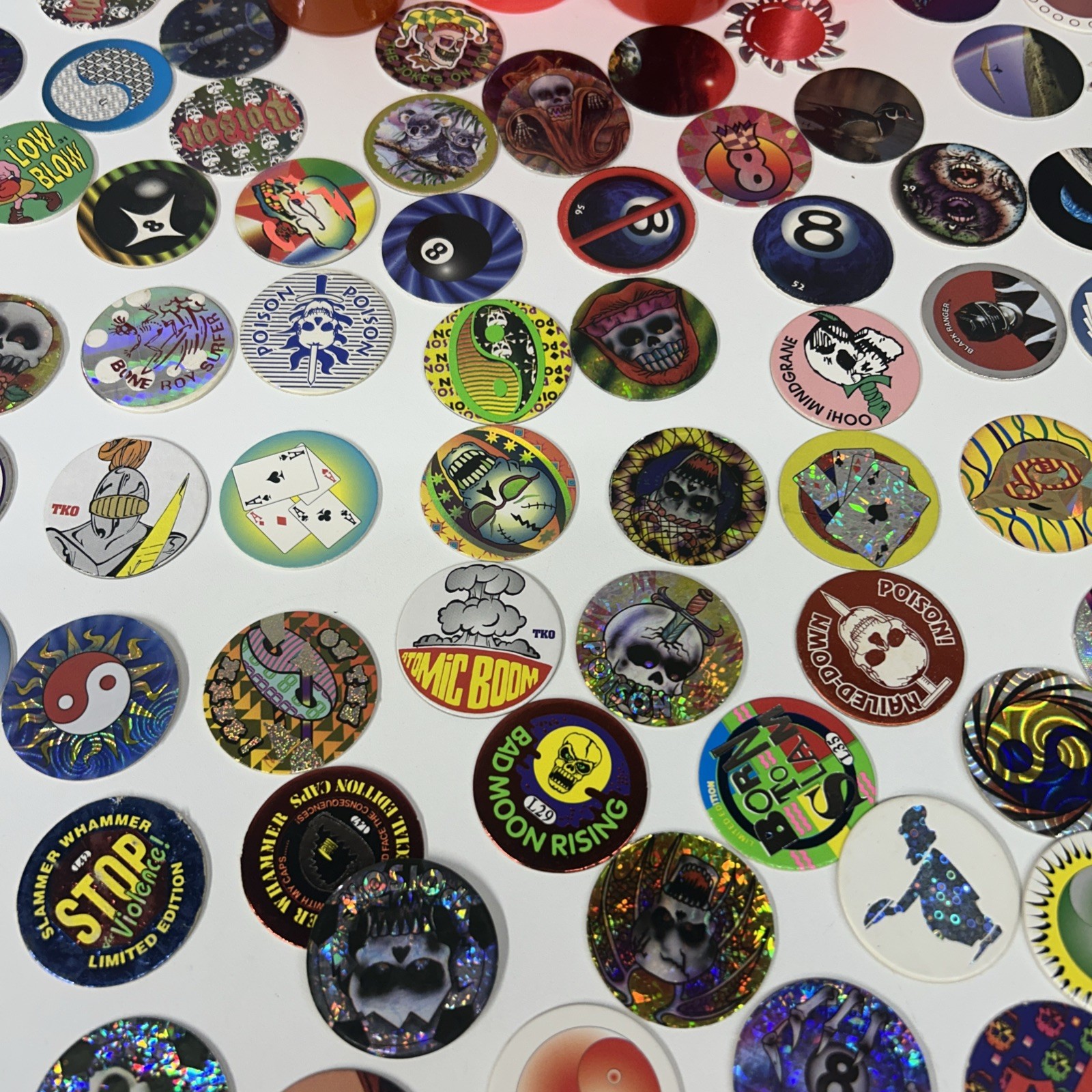 Vintage 1990’s Huge Lot Of Pogs 211 Plus Cases Holographic Lenticular Disney