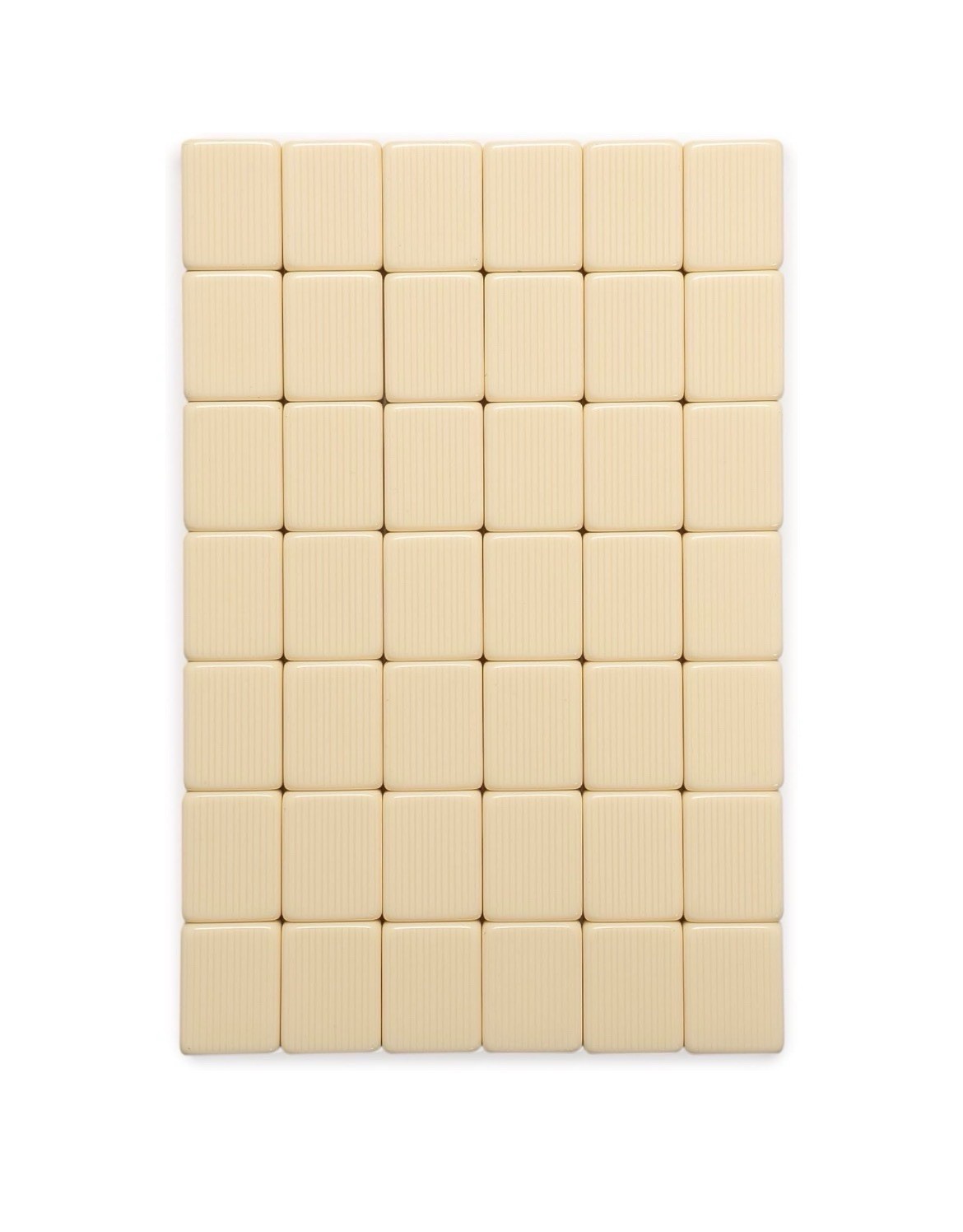 Yellow Mountain Imports American Mahjong Set Ivory Stripes 166 Tiles Beige Case