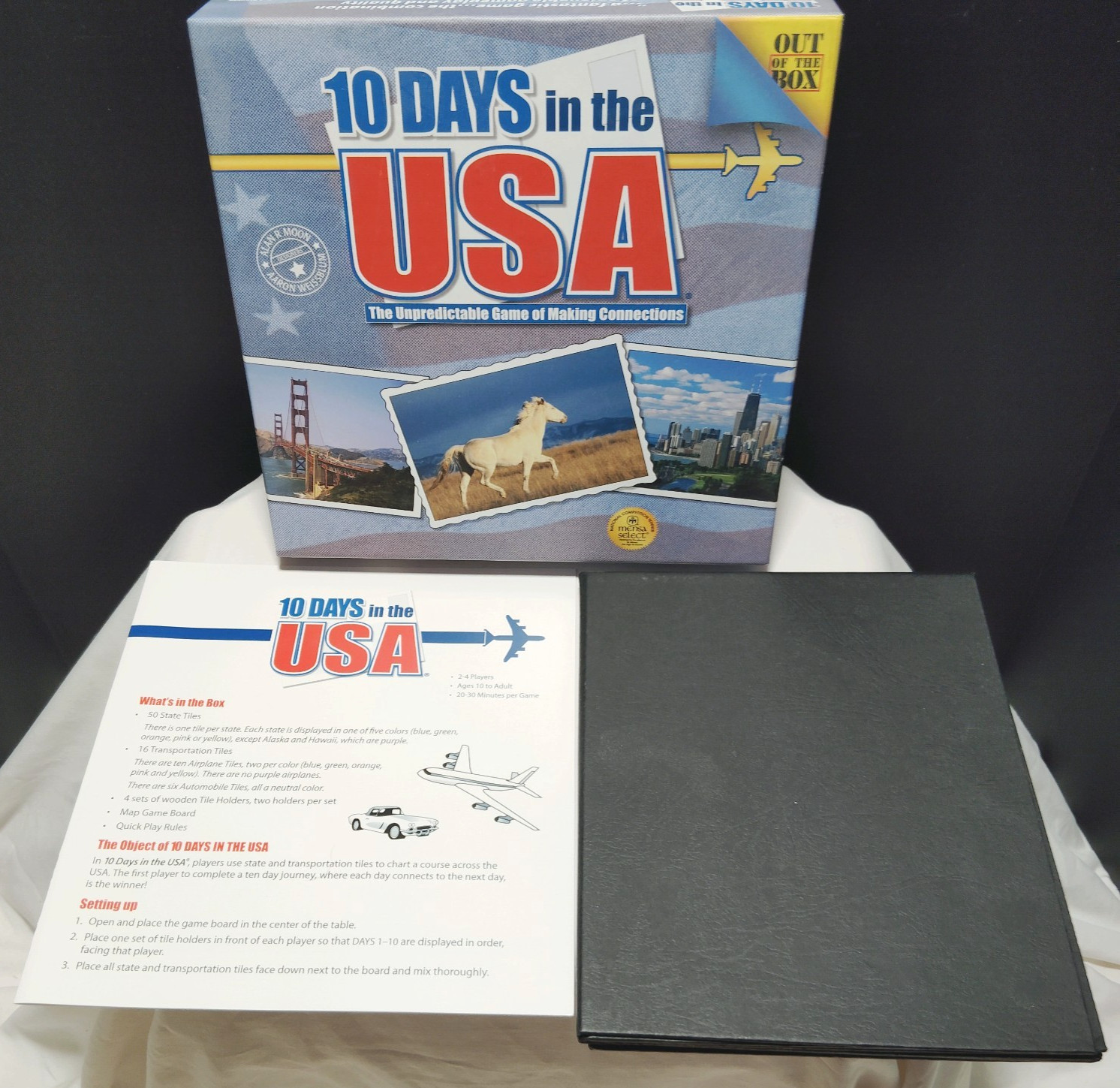10 Days in the USA Board Game Incomplete Missing Transportation Tiles Parts