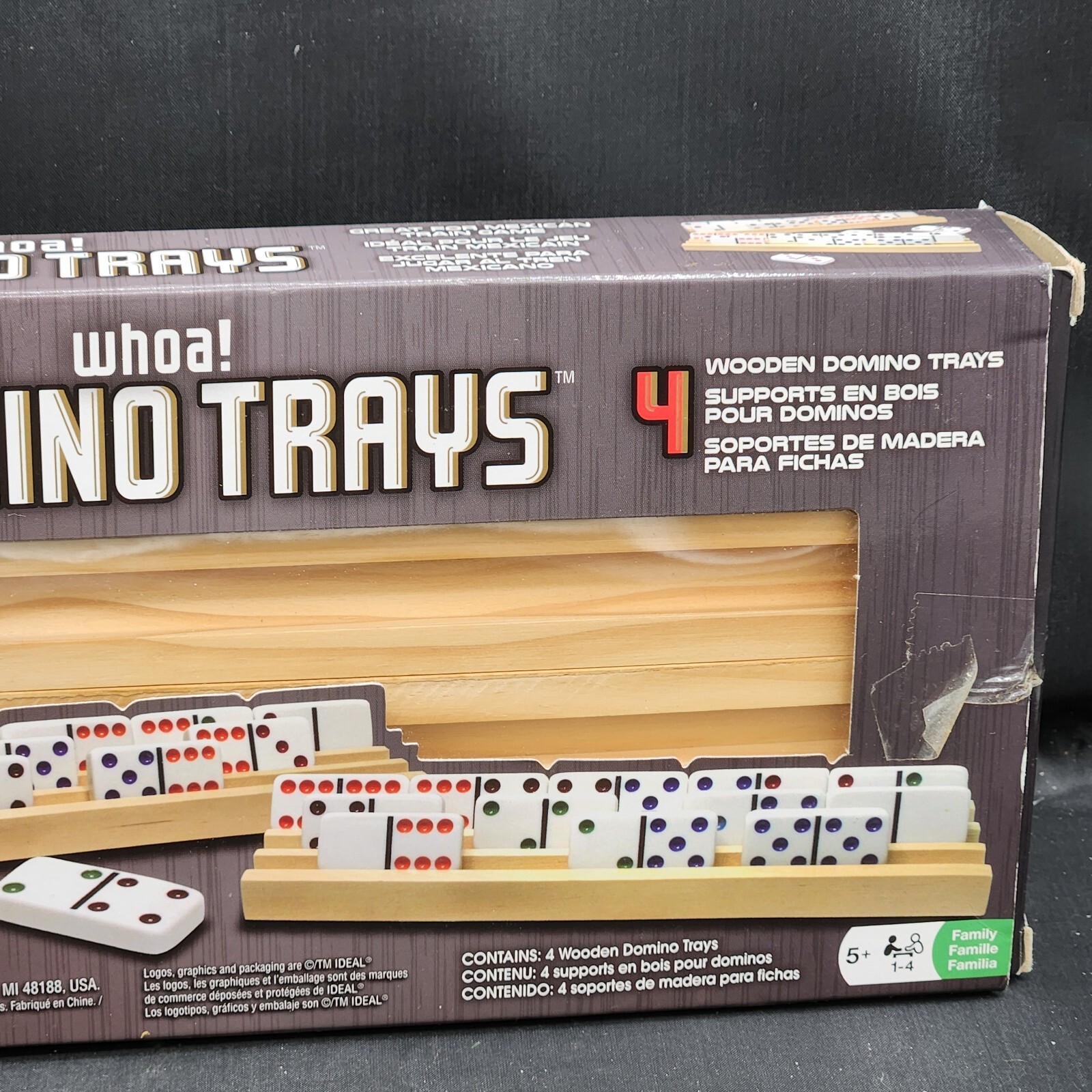 Ideal Solid Wood Domino Trays 4 Trays 2013 No Dominos