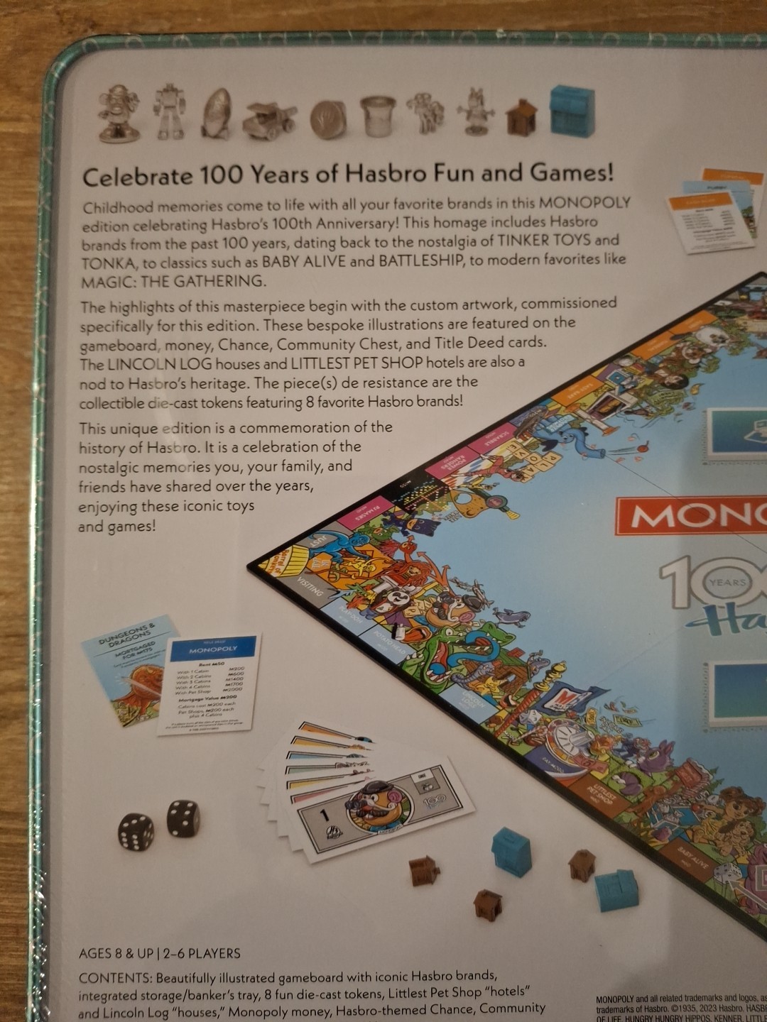 WS Game Company Monopoly Hasbro 100th Anniversary Edition Collectible Tin New