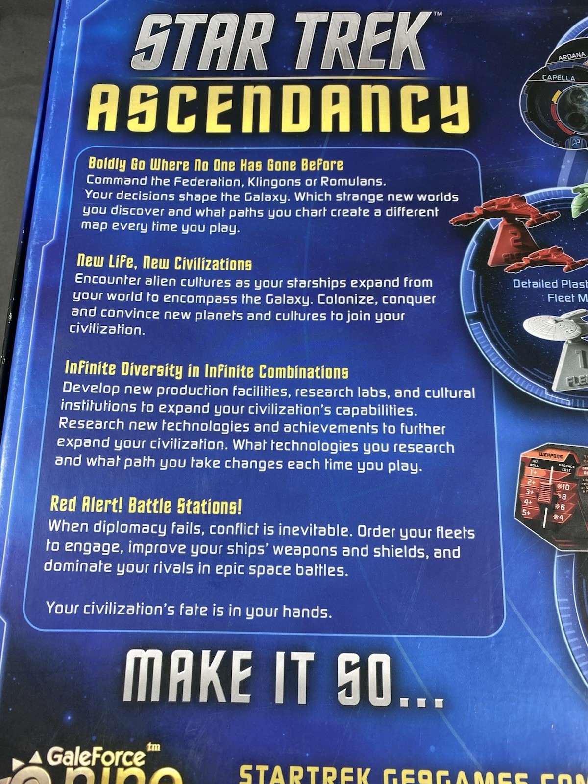 Star Trek: Ascendancy Core Board Game – Complete, Unpunched