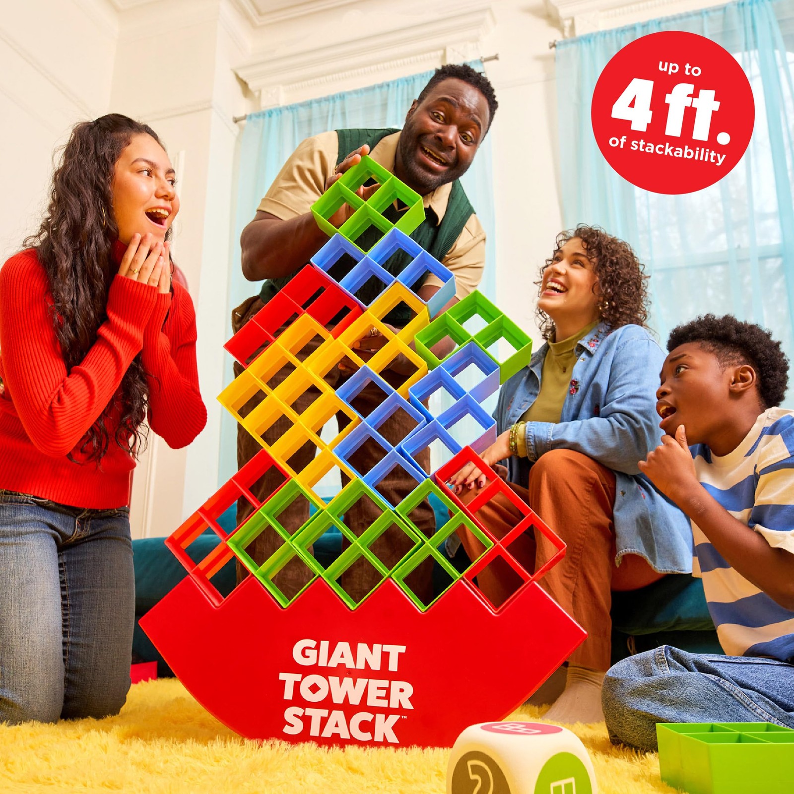 Giant Tower Stack Block Game Jumbo Outdoor Yard Games Adults Family Relatable