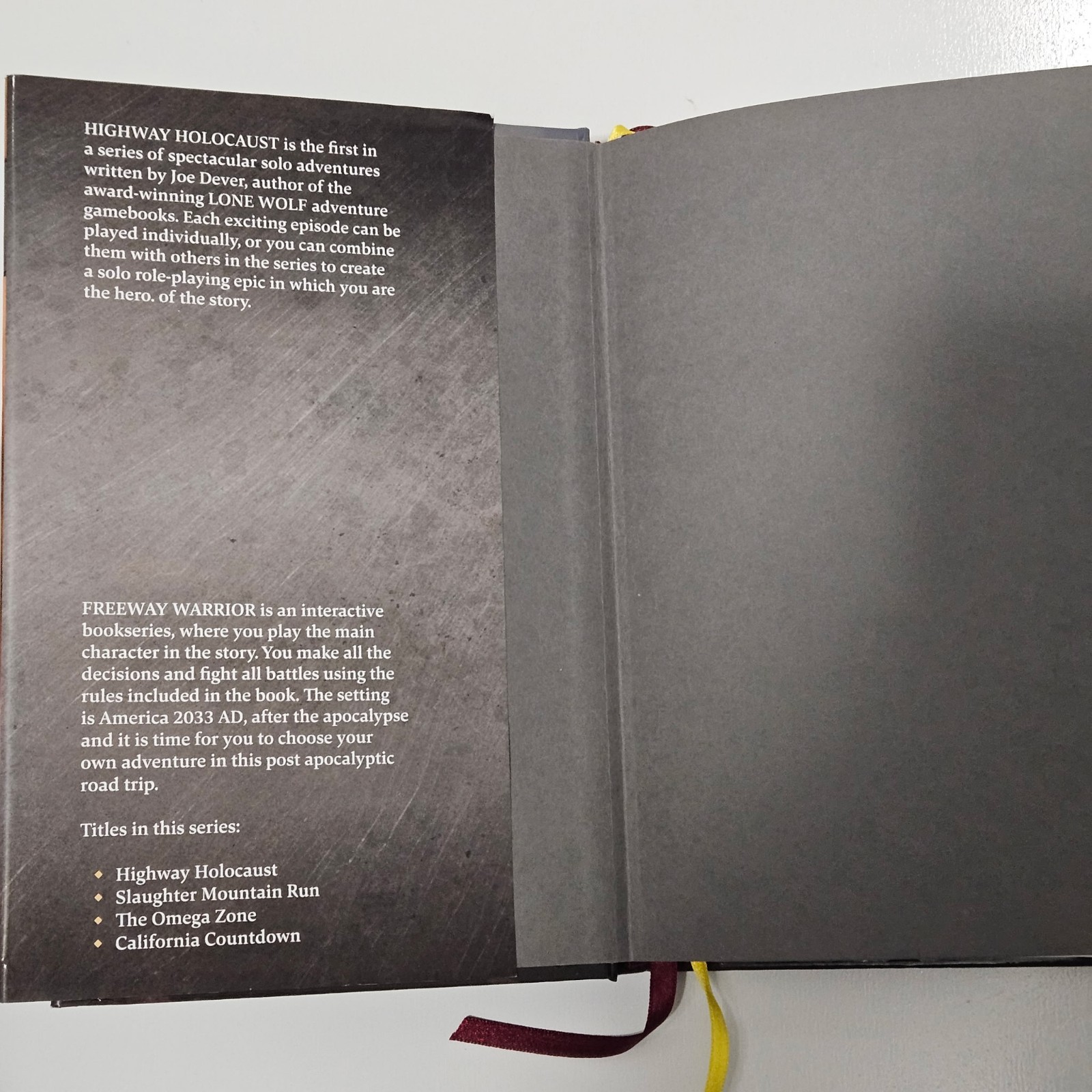 Joe Dever’s Freeway Warrior 1 Highway Holocaust Hardcover Adventure Gamebook