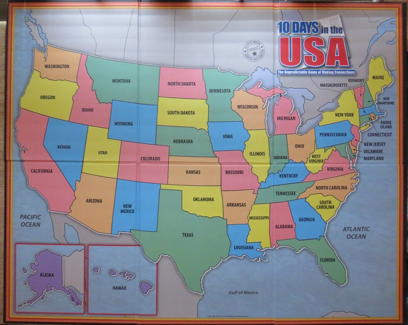 10 DAYS In The USA Board Game of Making Connections by OUT OF THE BOX ~ Complete