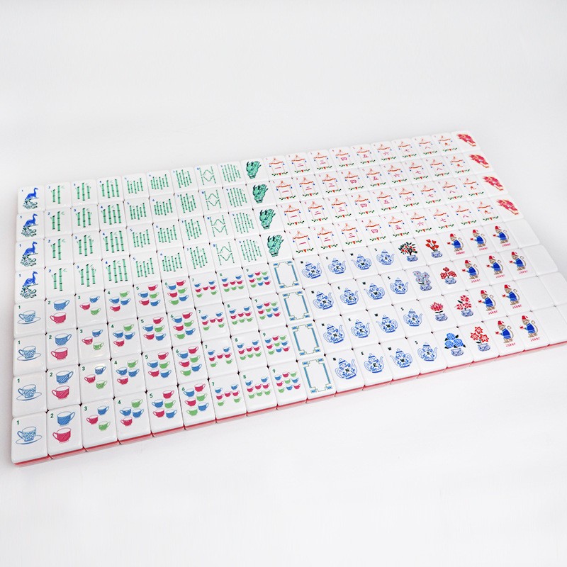 American mahjong tile set,Four layer acrylic,160 Tiles – Pink Monkey