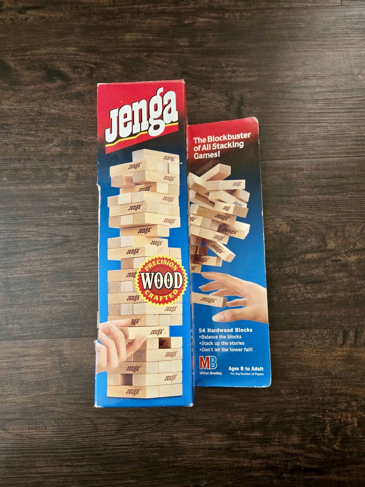 Vintage 1986 Milton Bradley Jenga Block Stacking Game Family Night Complete Box