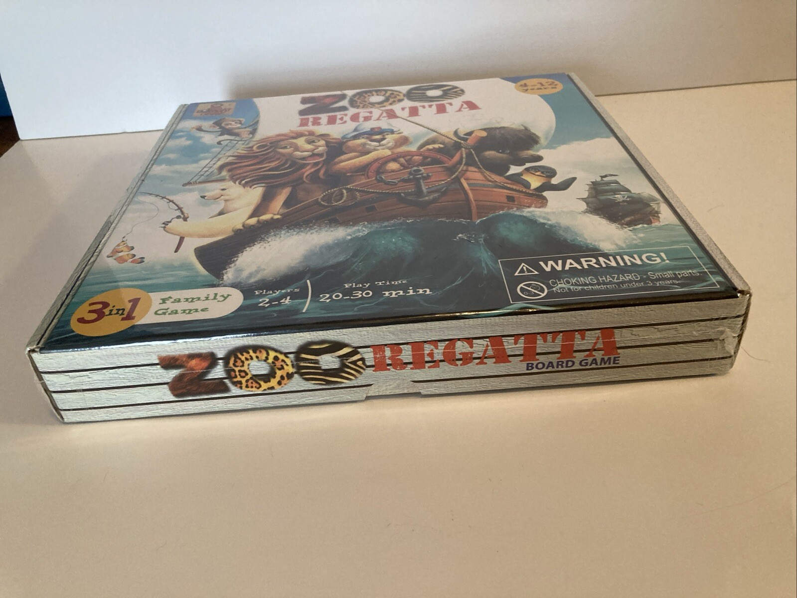 Zoo Regatta 3in1 Family Board Game 4-12 Years 2-4 Players