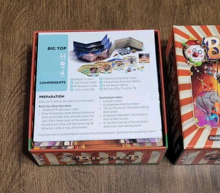 Big Top Game Box Insert – Allplay game – 3d printed – ANY COLOR