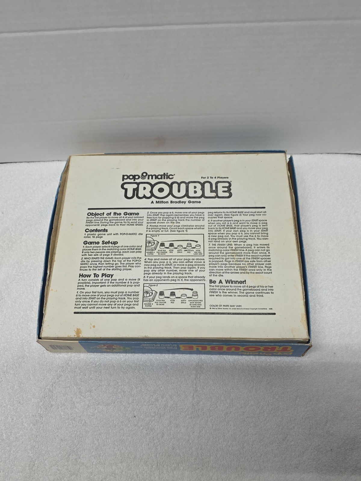 Vintage 1986 Trouble Board Game Pop O Matic Milton Bradley Complete & Works
