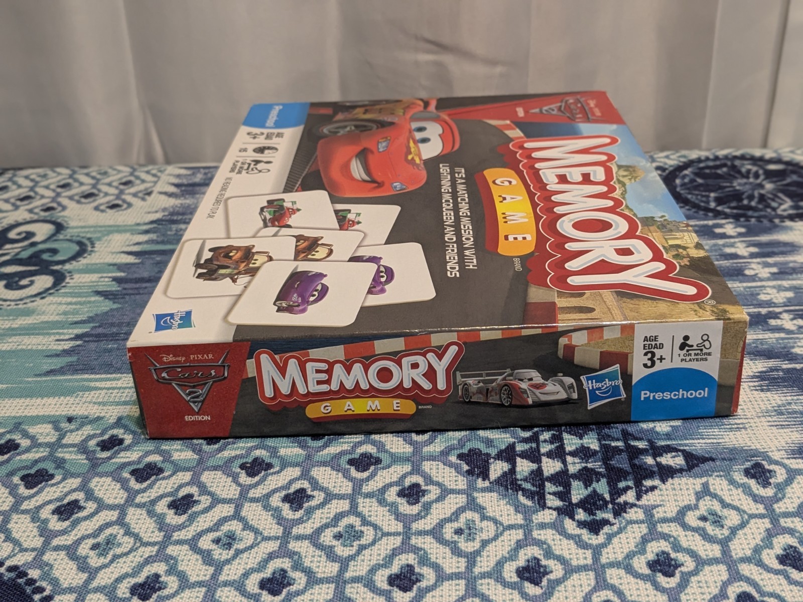 Hasbro Disney Pixar Cars 2 Edition Memory Game Match Missing 1 card 2011