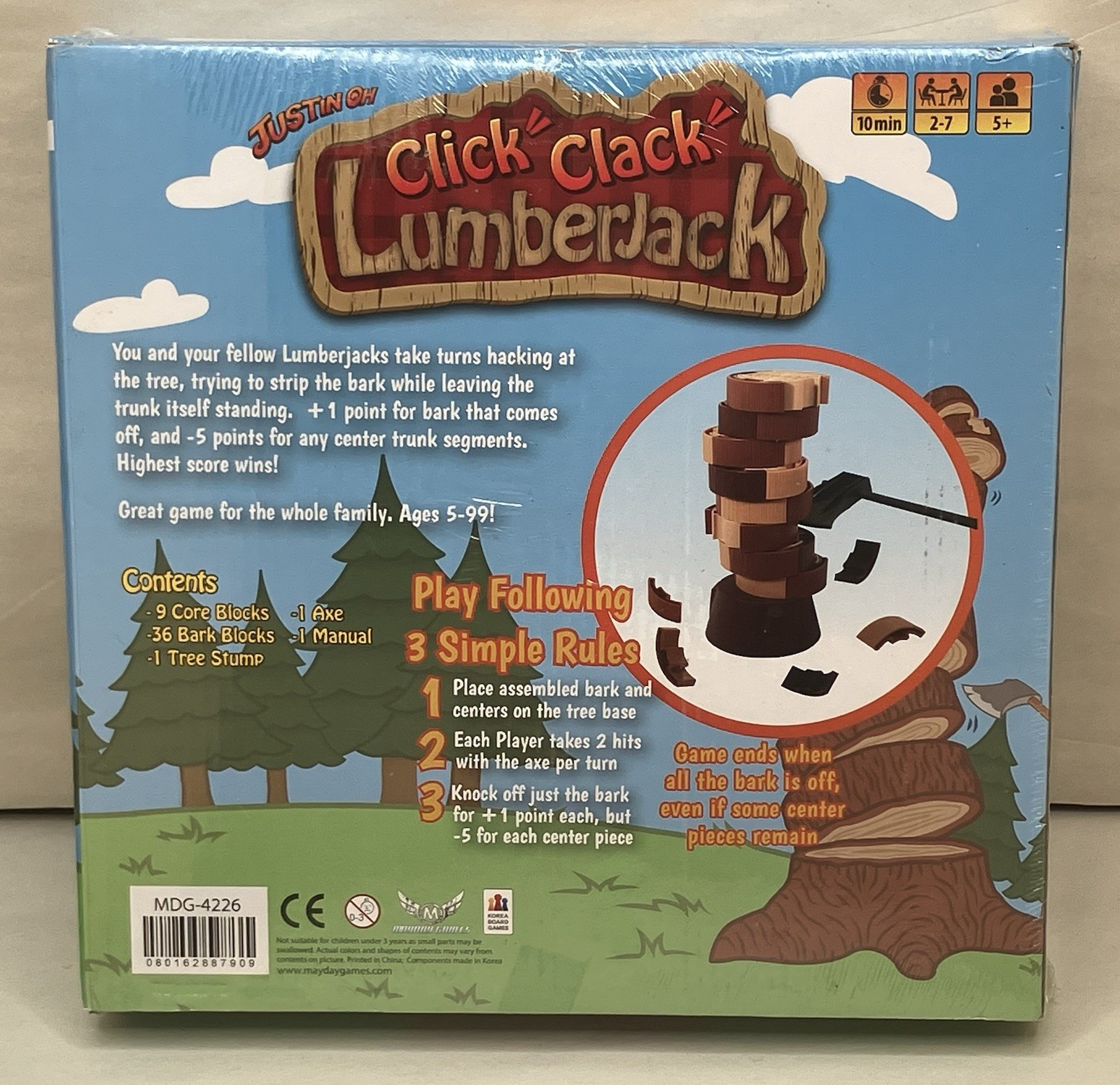 Click Clack Lumberjack Mayday Games Family Game 2011 Kickstarter New Sealed