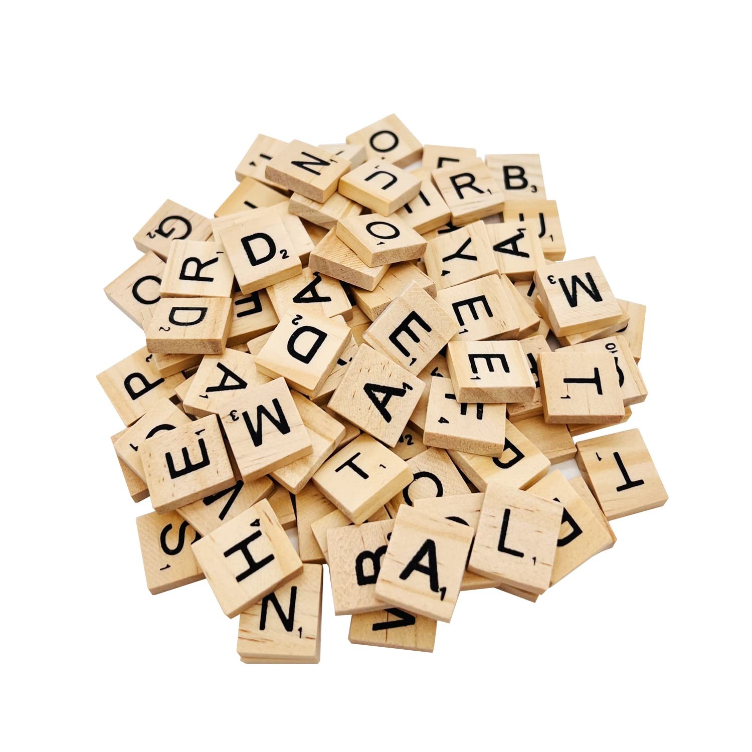 400 Pcs Wood Letter Tiles, Wooden Tiles for Crafts