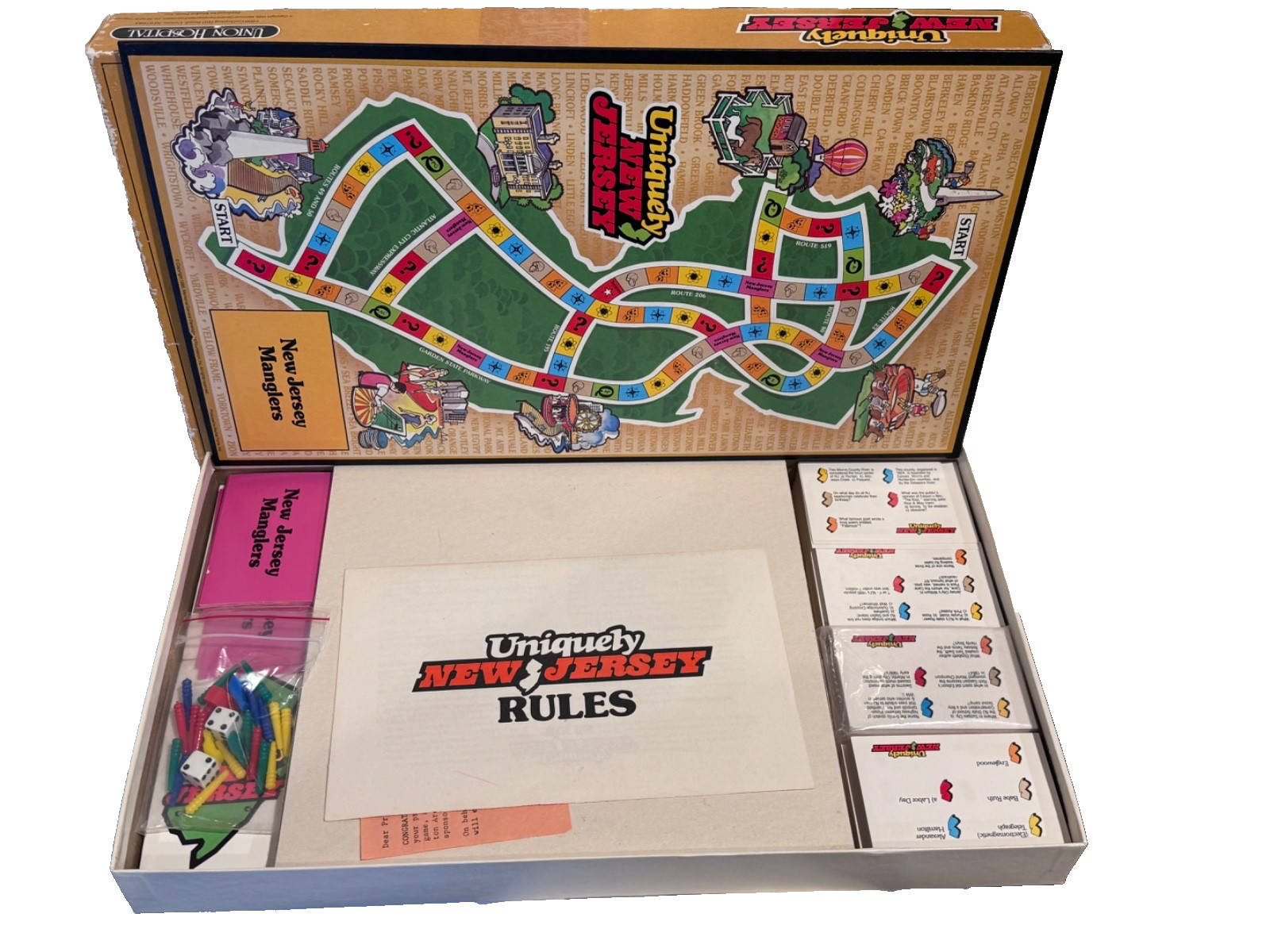 Vntage Uniquely New Jersey Board Game NJ Bell Yellow Pages
