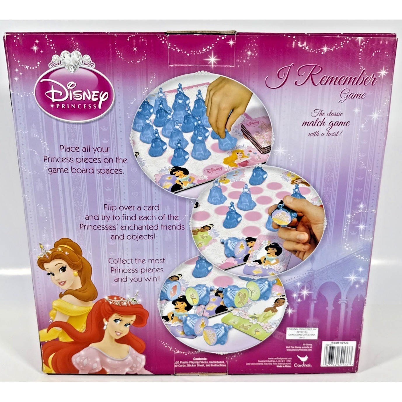 Disney Princess I Remember Game Kids Ages 3+ Memory Matching Board Game