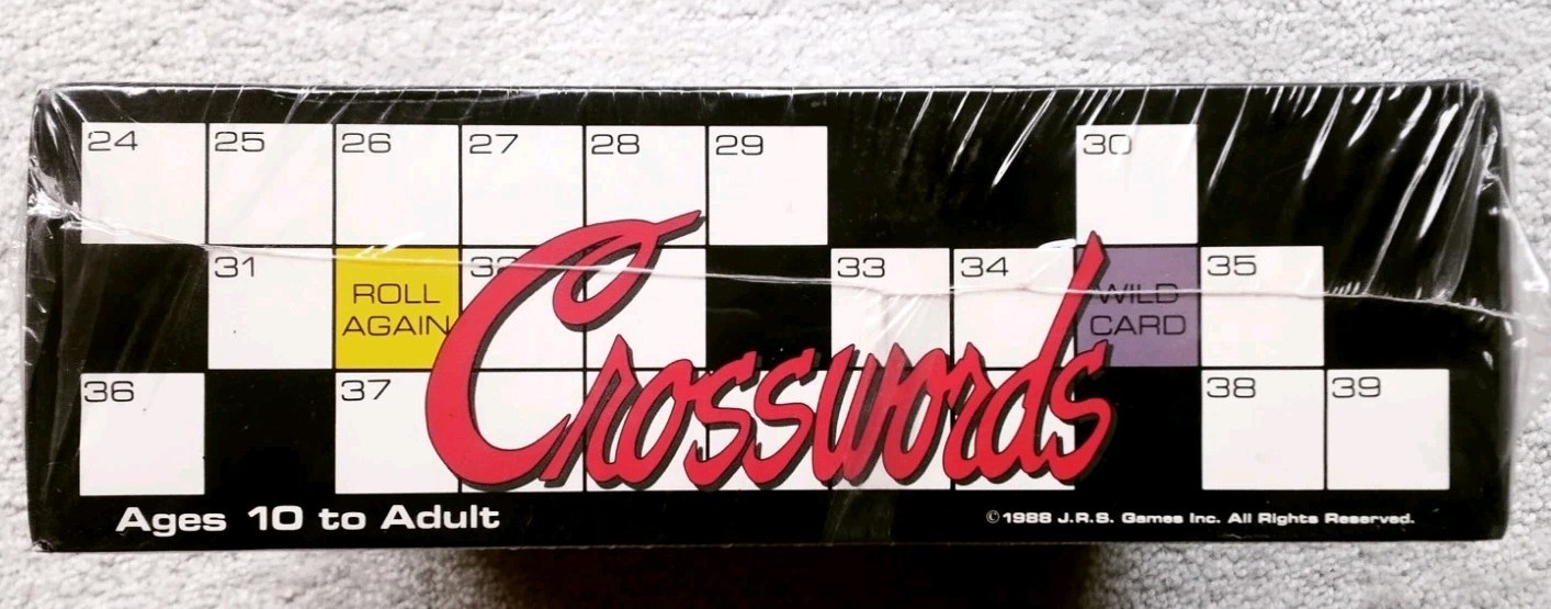 Vintage CROSSWORDS Board Game 1988 J.R.S. Games Inc. NYHT Approved *Sealed NIB