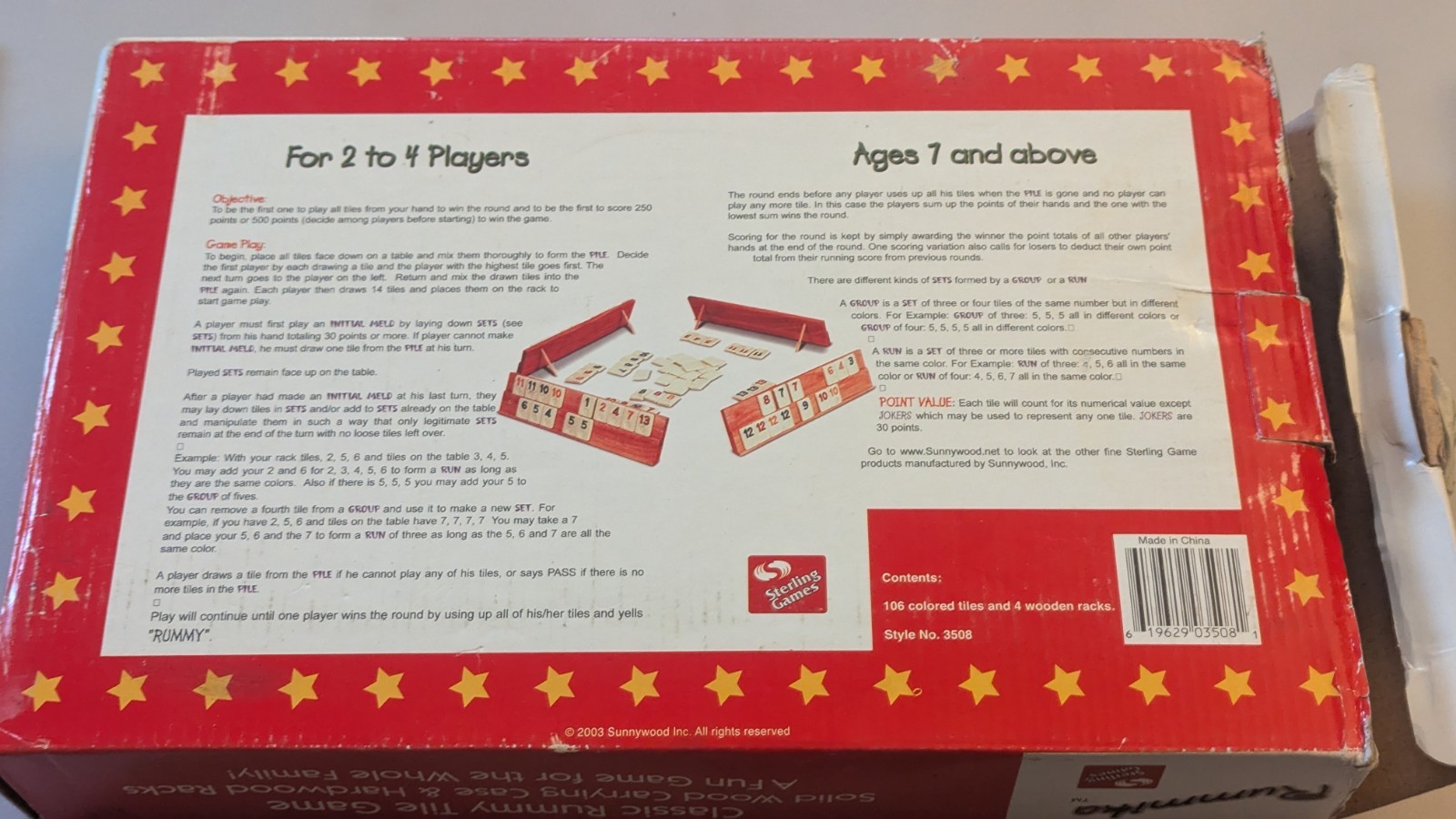 Sterling Games Classic Rummy Tile Game “Rummika”. Ages 7+