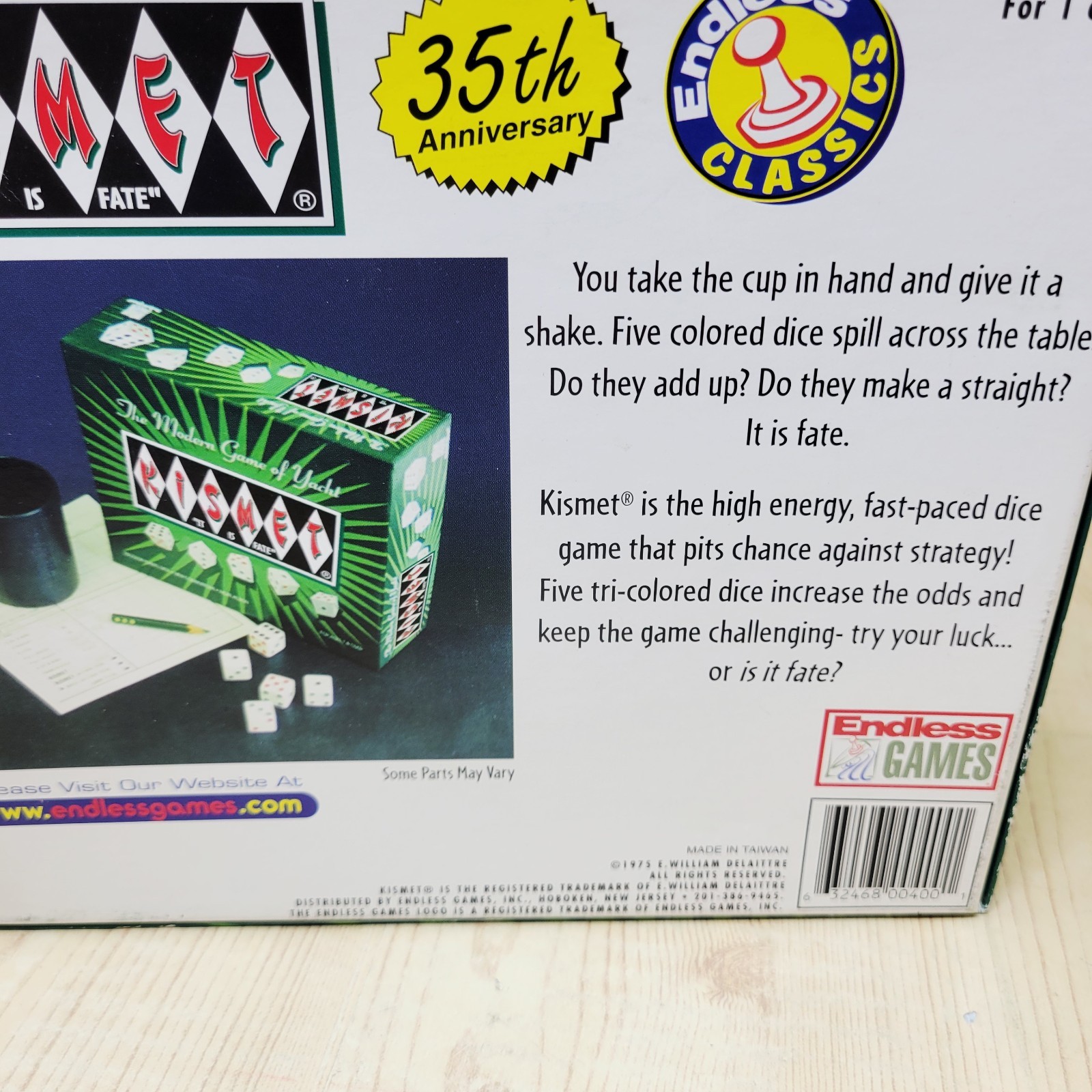 Vintage Kismet “The Modern Game Of Yacht” 35th Anniversary MISSING TWO DICE!