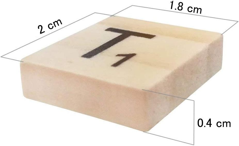 100Pcs Wooden Alphabet Tiles Scrabble Replacement Letters for Board Games