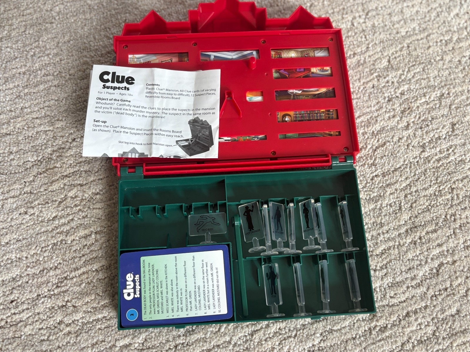RARE – Clue Suspects 2006 Board Game – Single Player Game