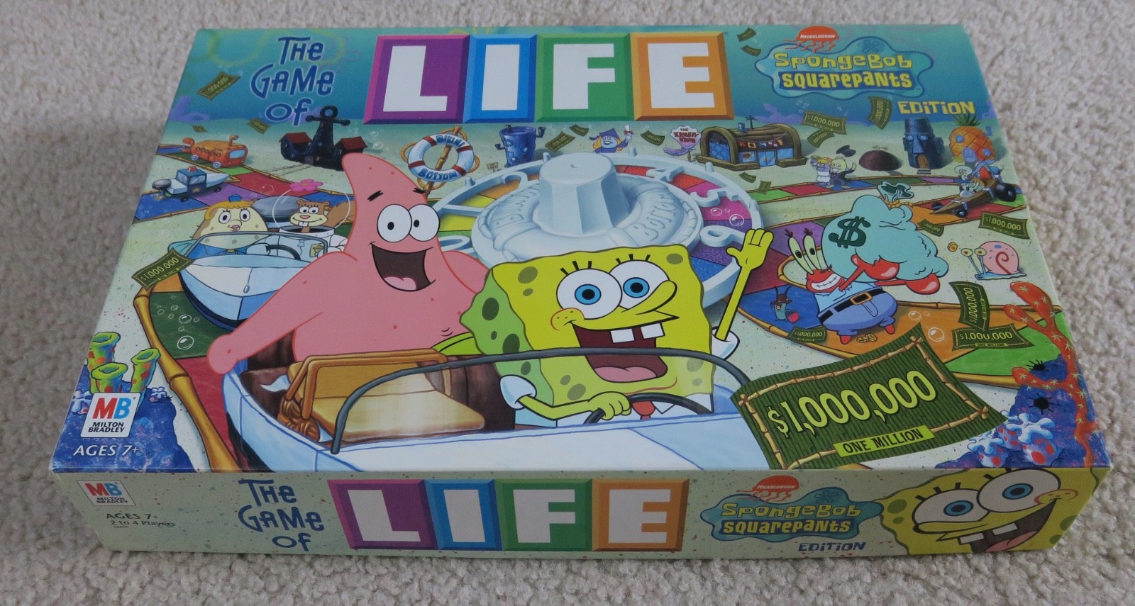 Hasbro The Game of Life Spongebob Squarepants Edition 100% Complete MB 2005