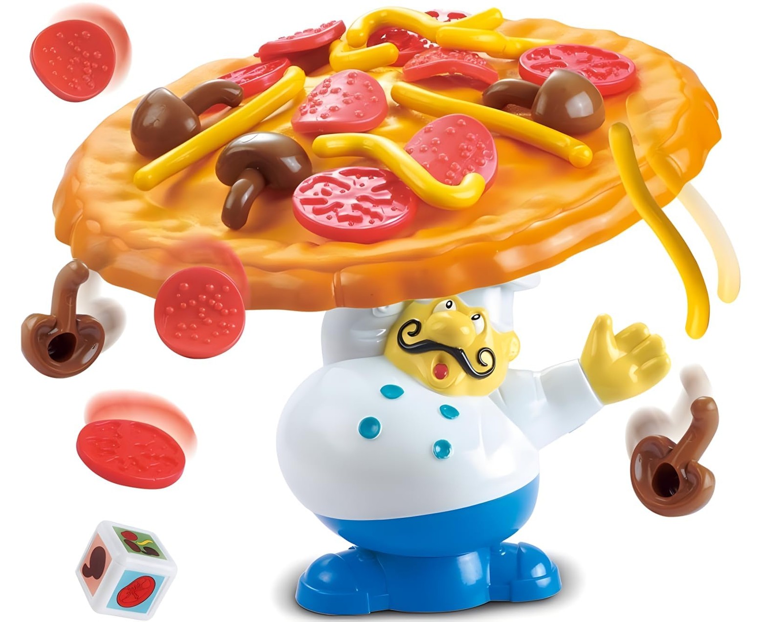 Topple Pizza Game,Tabletop Balancing Pizza Toy, Poppa’s Pizza Pile-Up for 2-4…