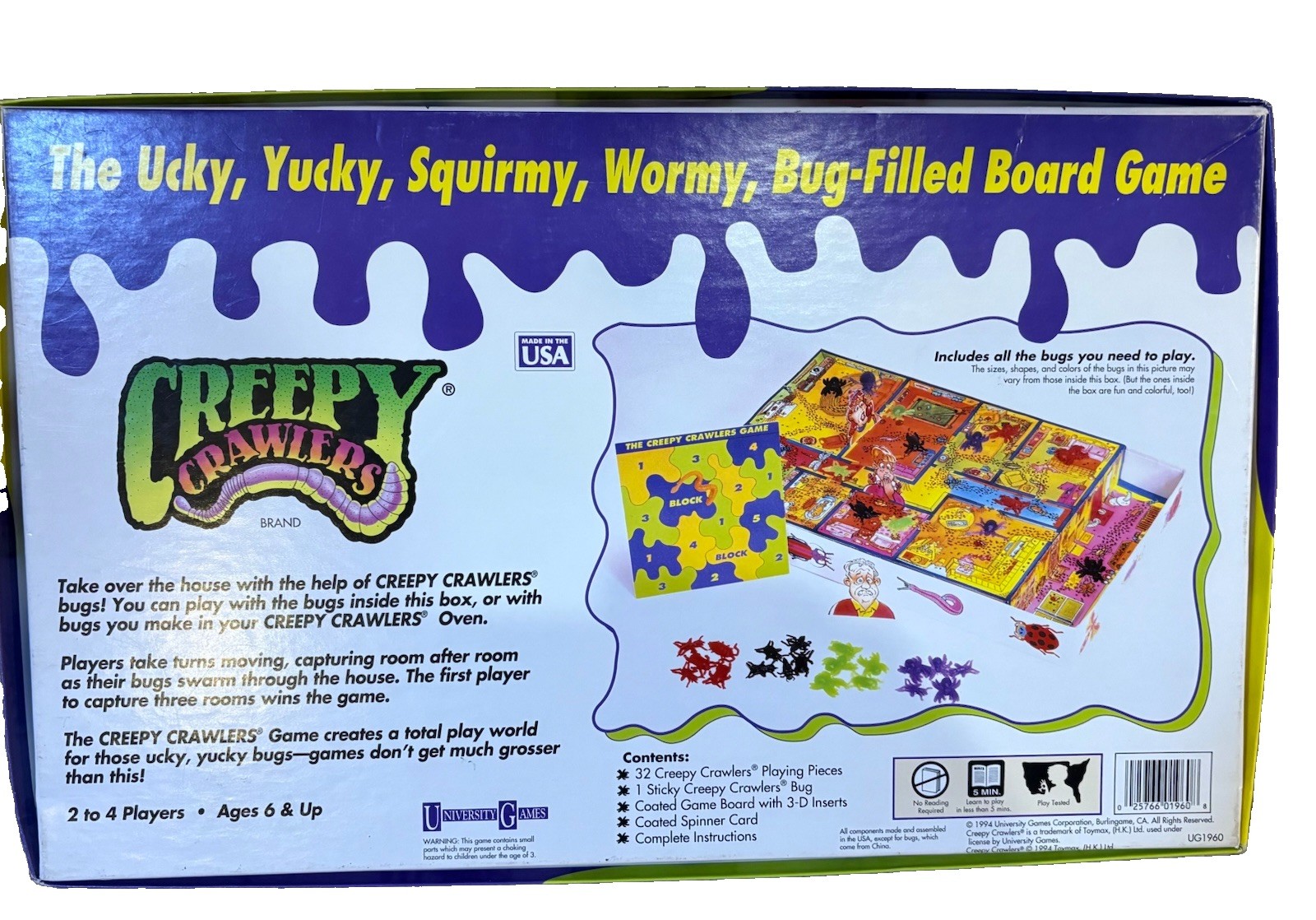Creepy Crawlers Board Game Vintage 1994 Please See Pics Excellent Condition