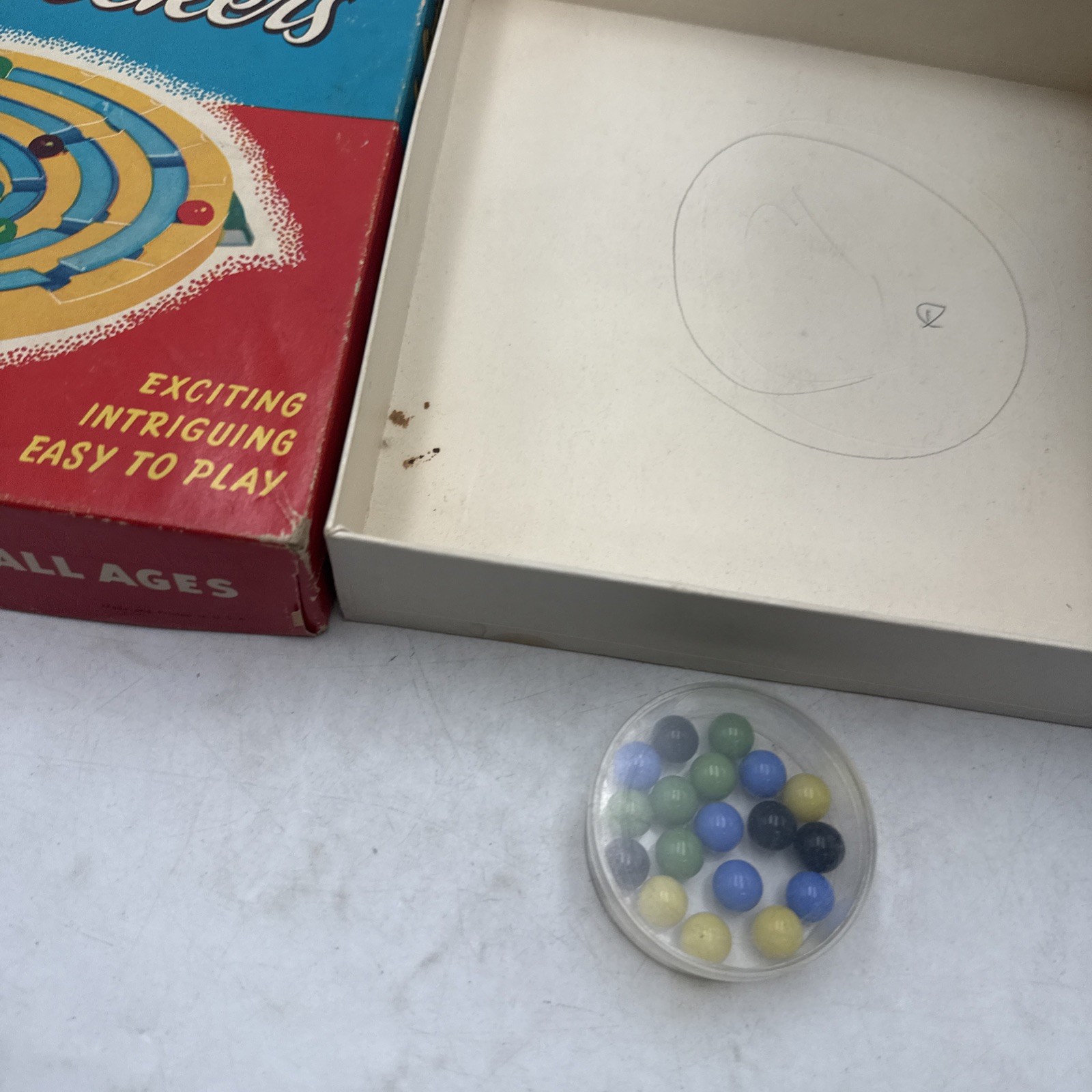Vtg 1952 Stadium Checkers Board Game W. H Schaper Mfg Co. Complete Orig. Box
