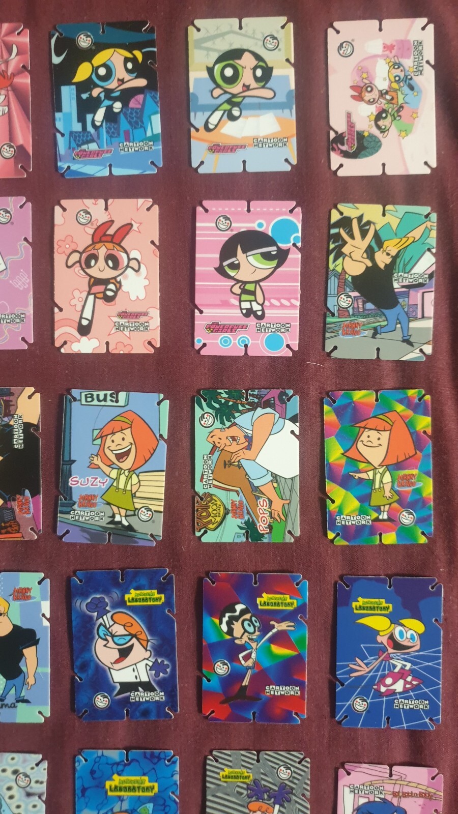 Cartoon Network Kuas Tazos Maxi Builder Cards – 36 DIifferent Cards *EXCELLENT*