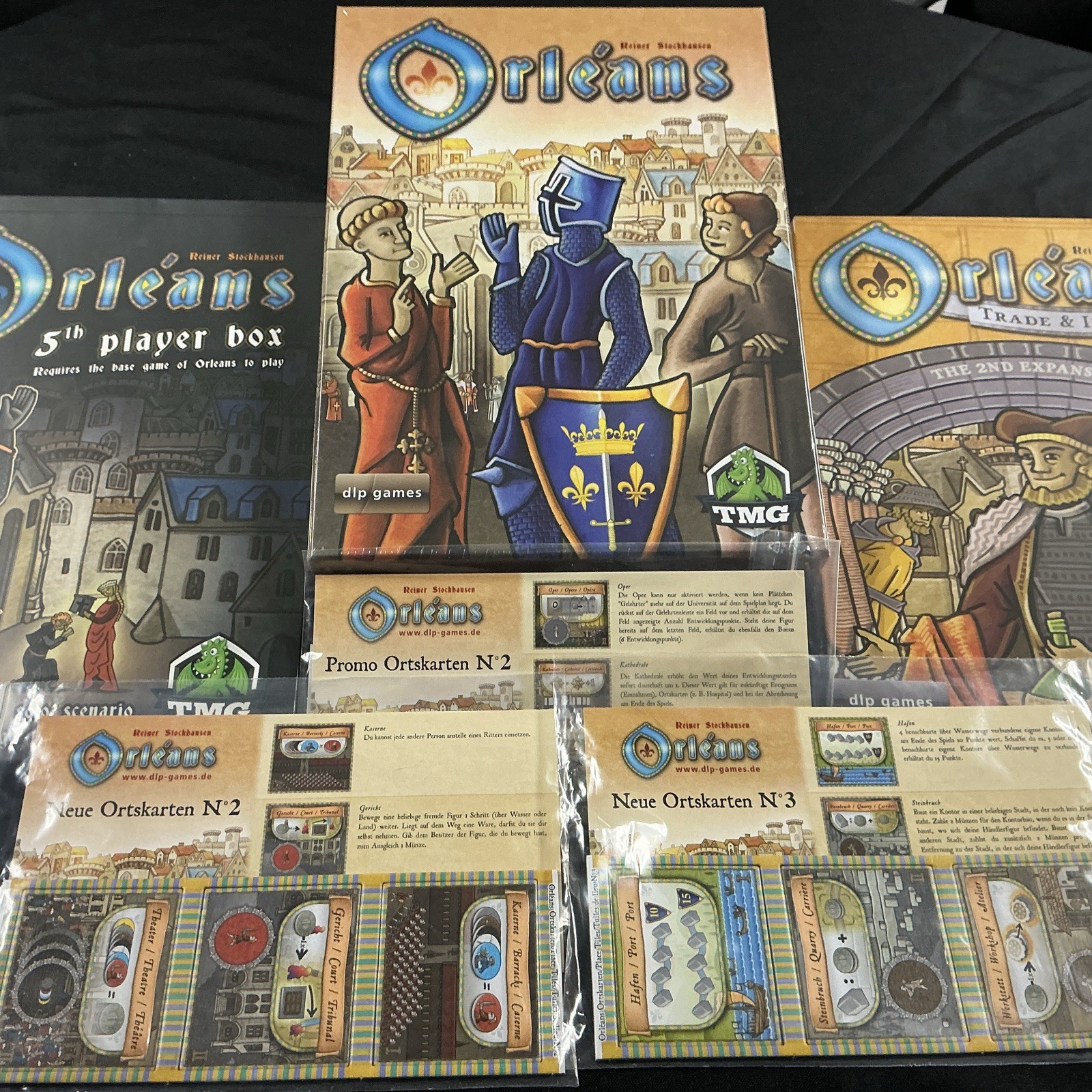 Huge ORLEANS Bundle Lot New in Shrink TMG Board Game Expansions Promo 5th Player