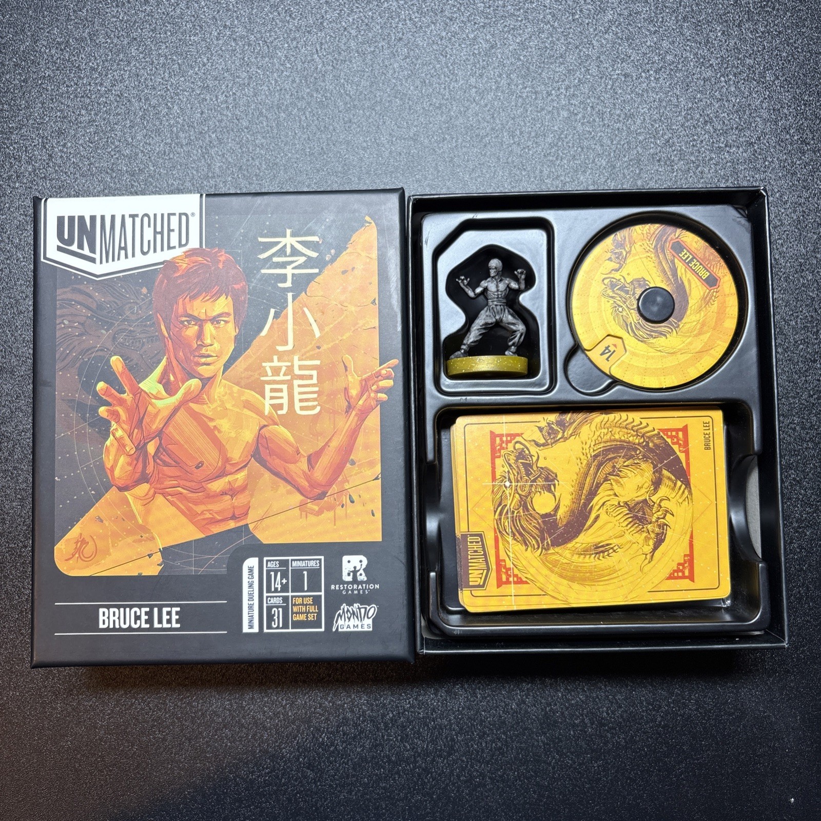Unmatched Original Bruce Lee Board Game Expansion Mondo Games Rare Complete