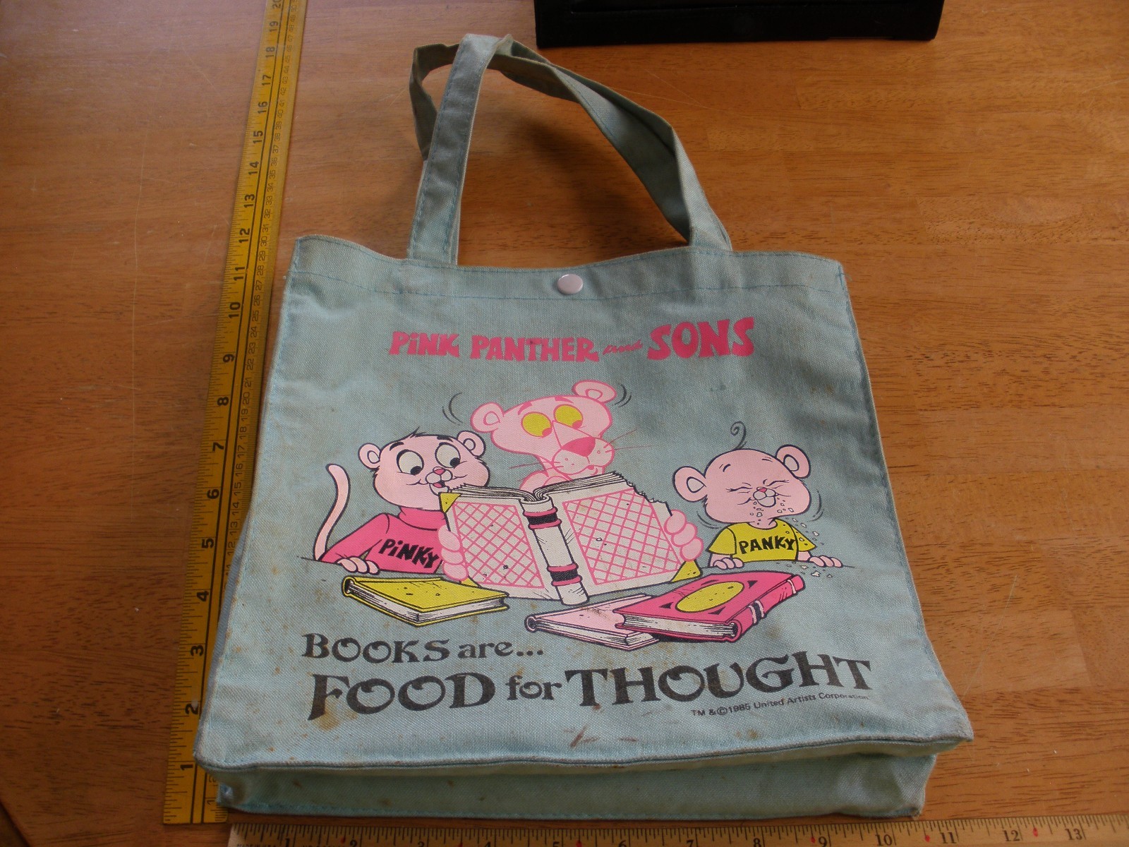 Pink Panther and sons 1985 tote reading book bag canvas VINTAGE