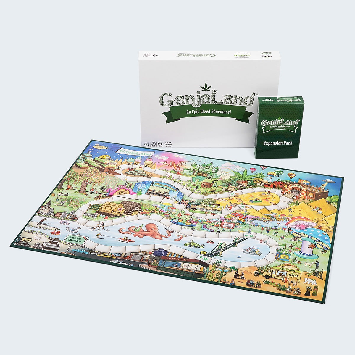 GanjaLand An Epic Weed Adventure Novelty Adult Board Game – New/ Sealed