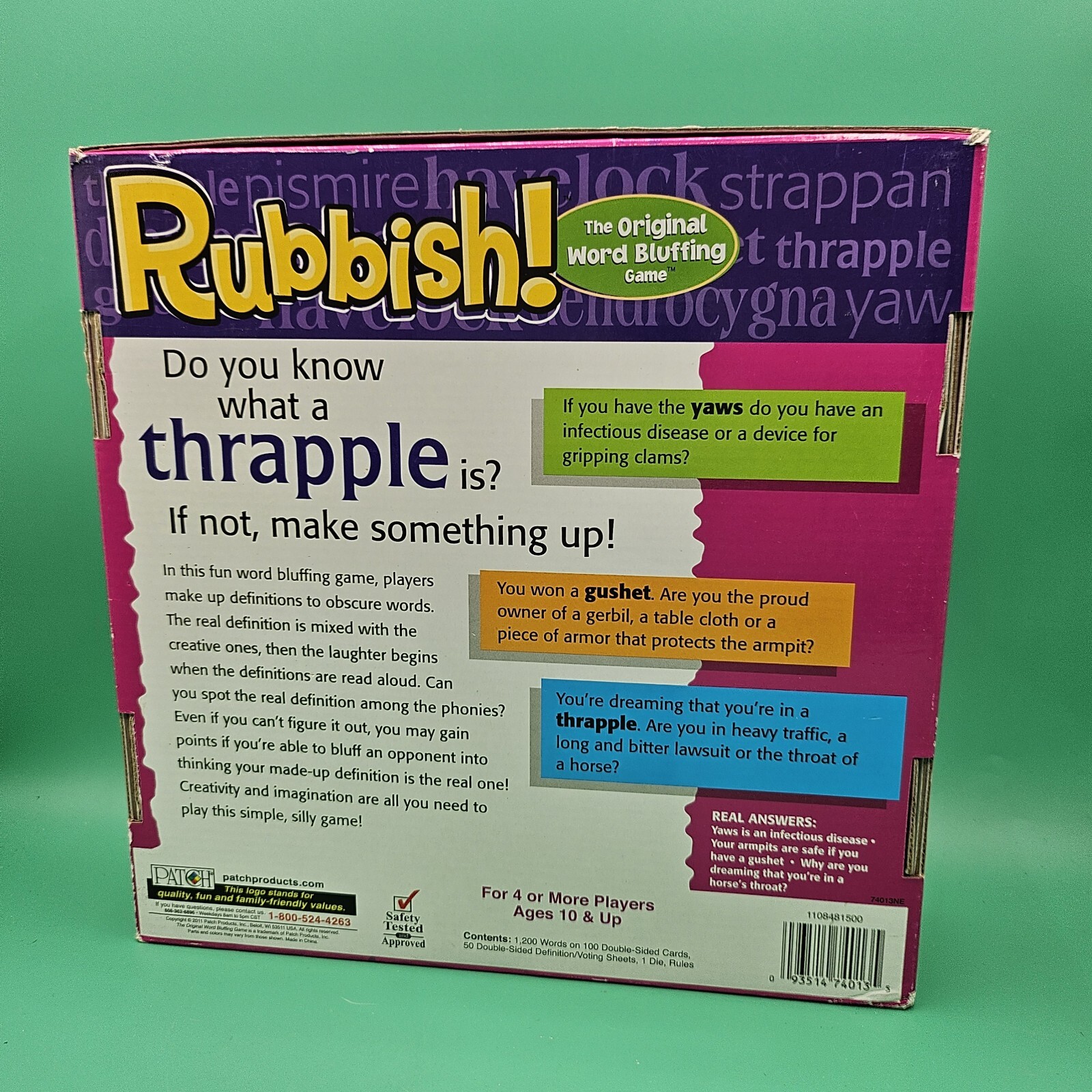Rubbish Word Bluffing Game 2011 COMPLETE Patch Products VG+ Fun Family Party