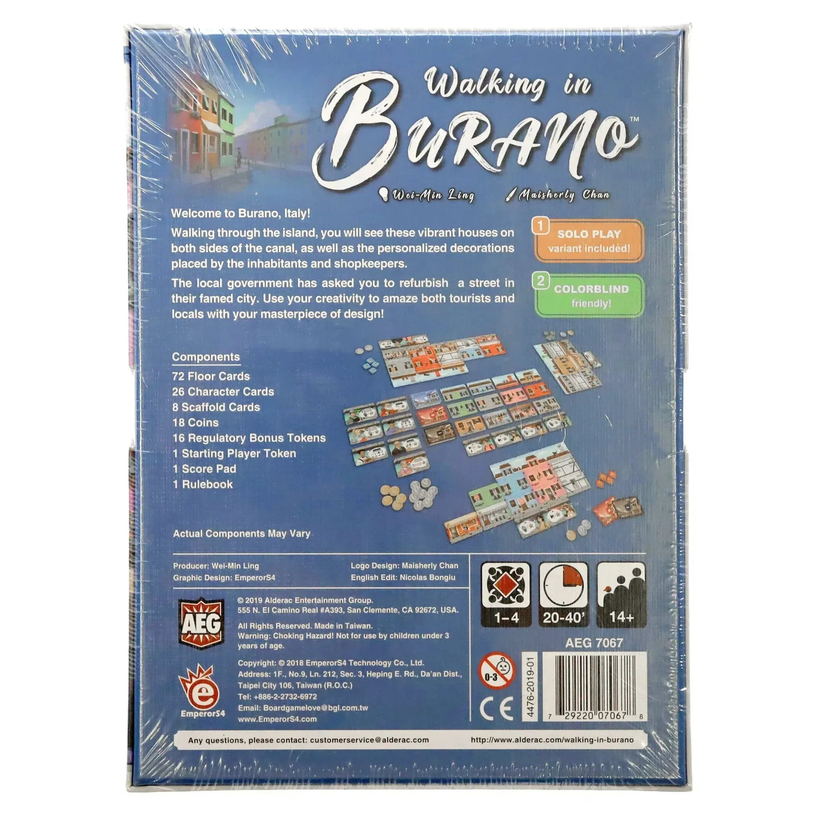 Walking in Burano – Card Game – Alderac Entertainment Group