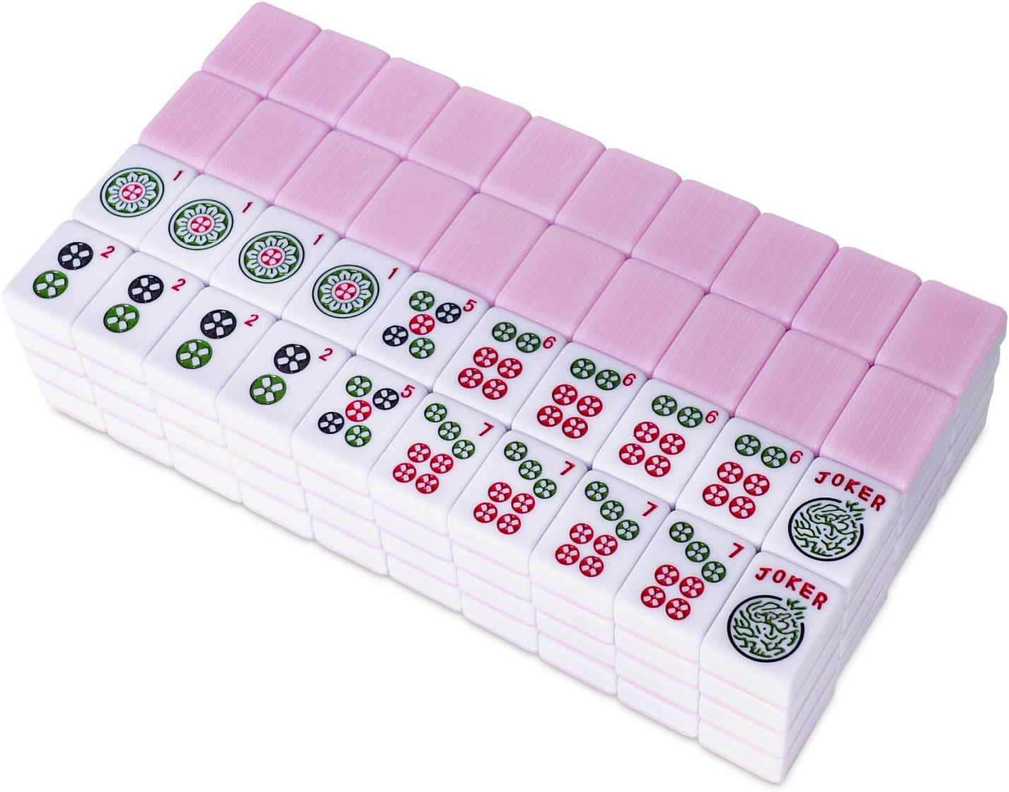 American Mahjong Tile Set 166 Pink Back Tiles 1.2 Inch Tiles Only Game Set