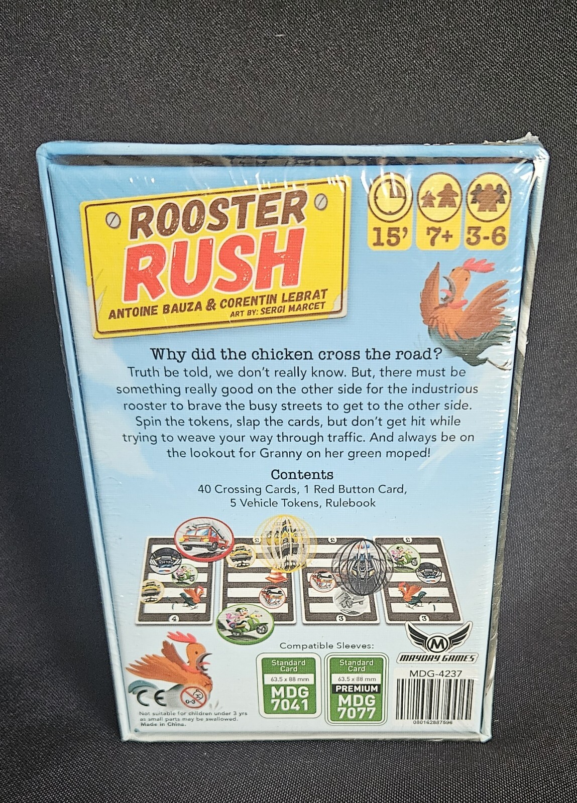 Mayday Games Rooster Rush Kickstarter Card Game 2016 Art Sergi Marcet New Sealed
