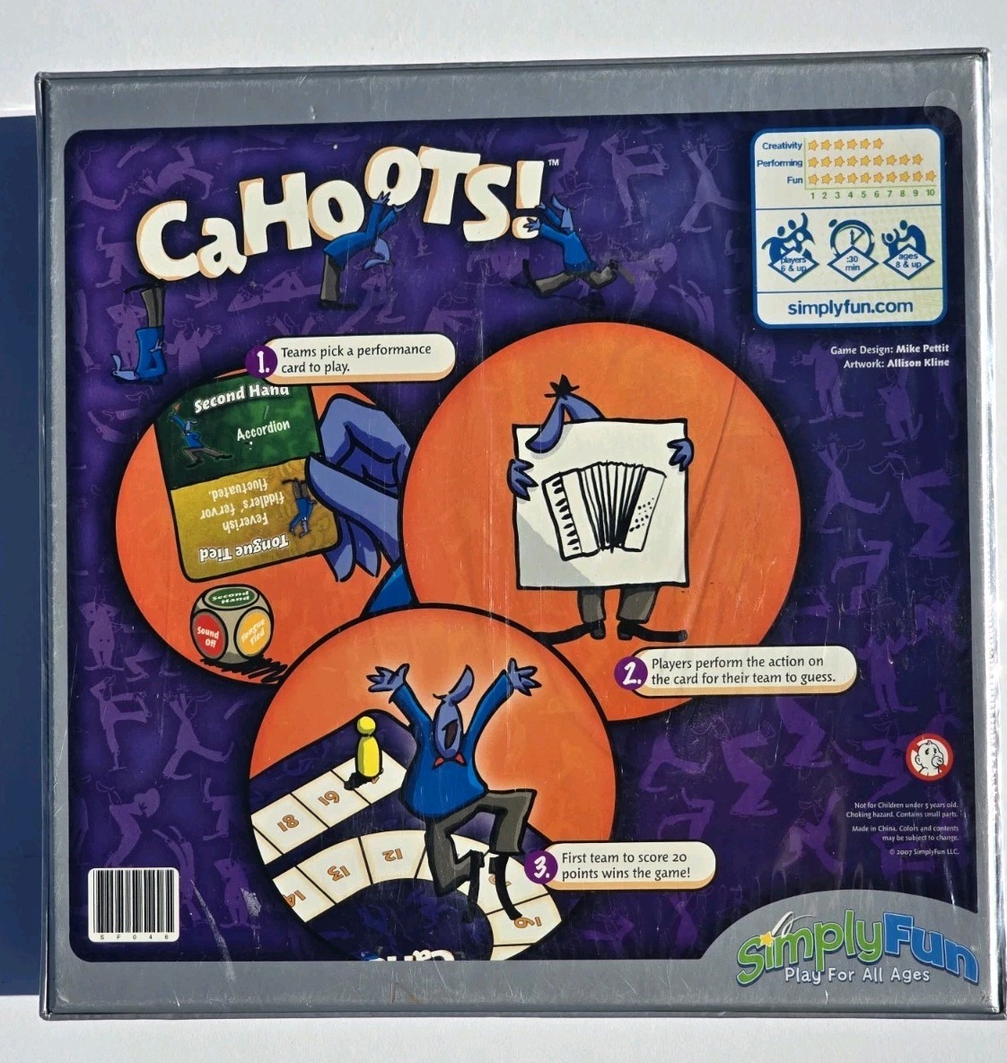 Cahoots Board Game Family Party All Ages Charades SimplyFun 2007 New Sealed