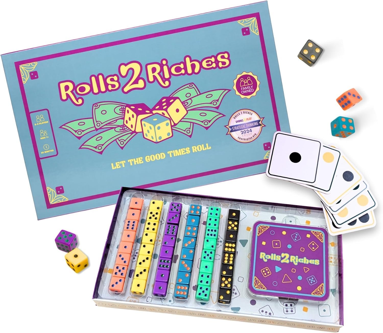 Travel-Friendly Rolls 2 Riches Game: Dice, Cards & Strategy for Outdoor Fun