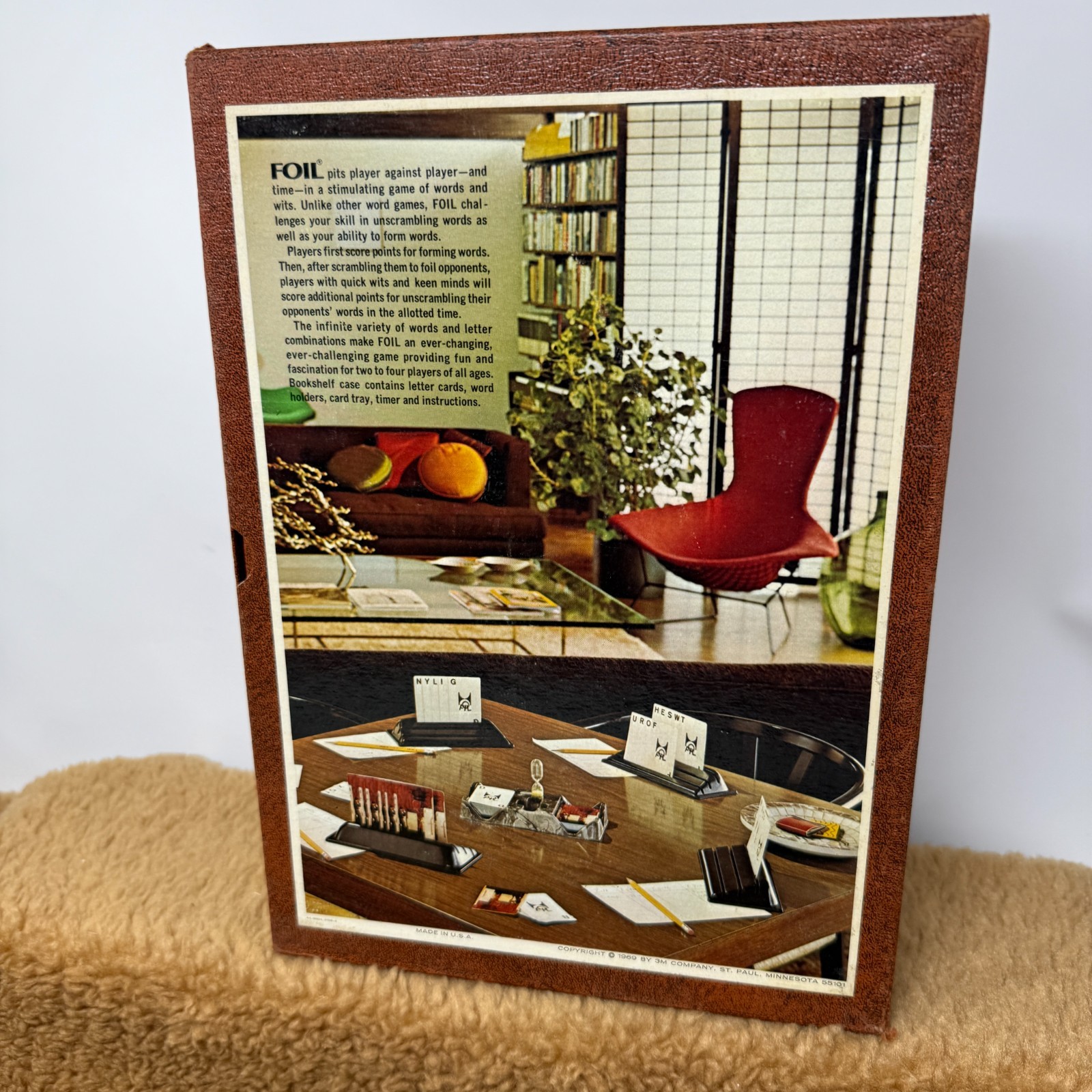 VTG 1968 FOIL Board Game Of Words & Wits – 3M Bookshelf Games Complete EUC